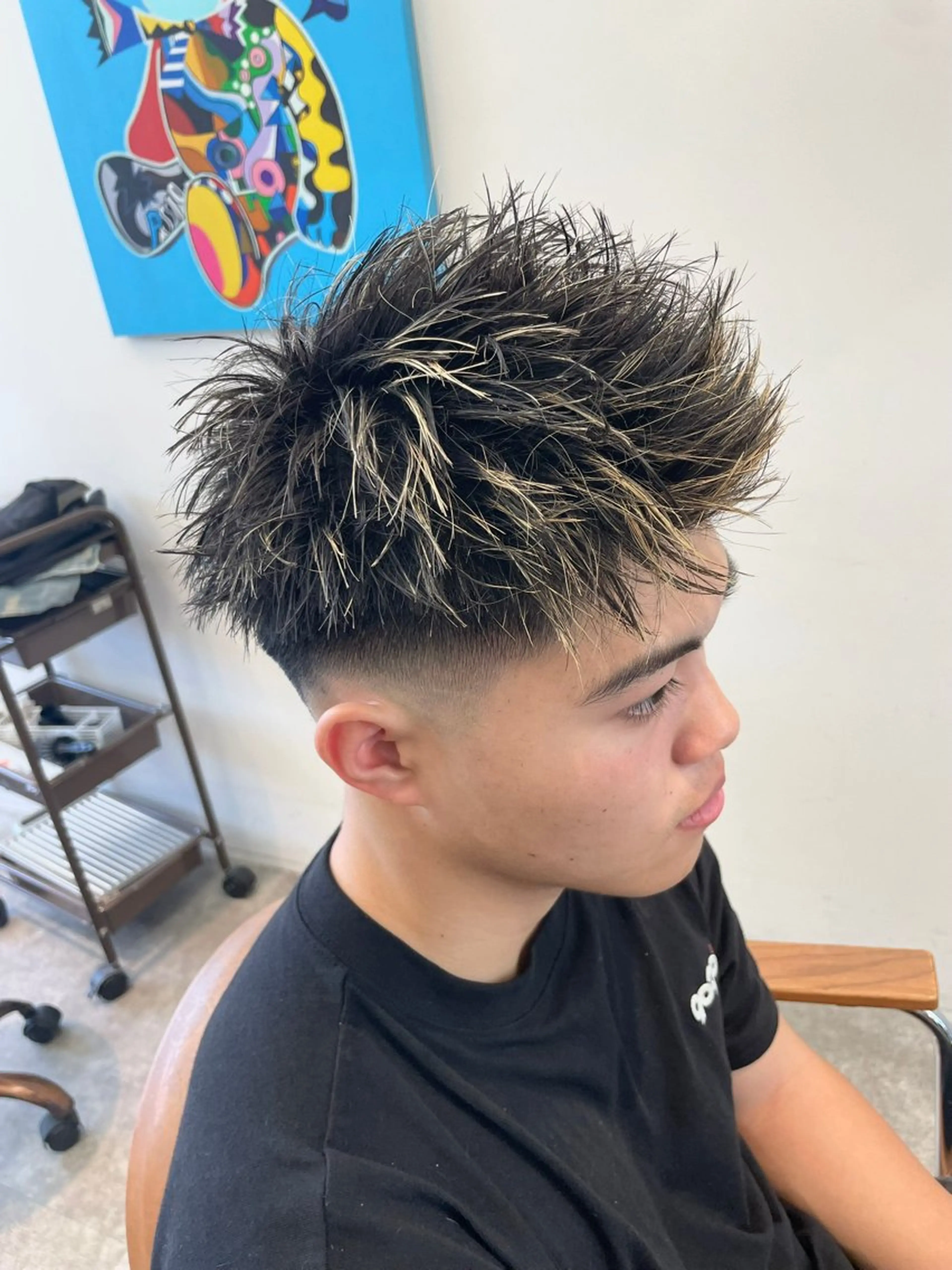 ショート メンズ フェードカット スパイキーショート ショートヘア カット 中島 耀一朗のヘアスタイル