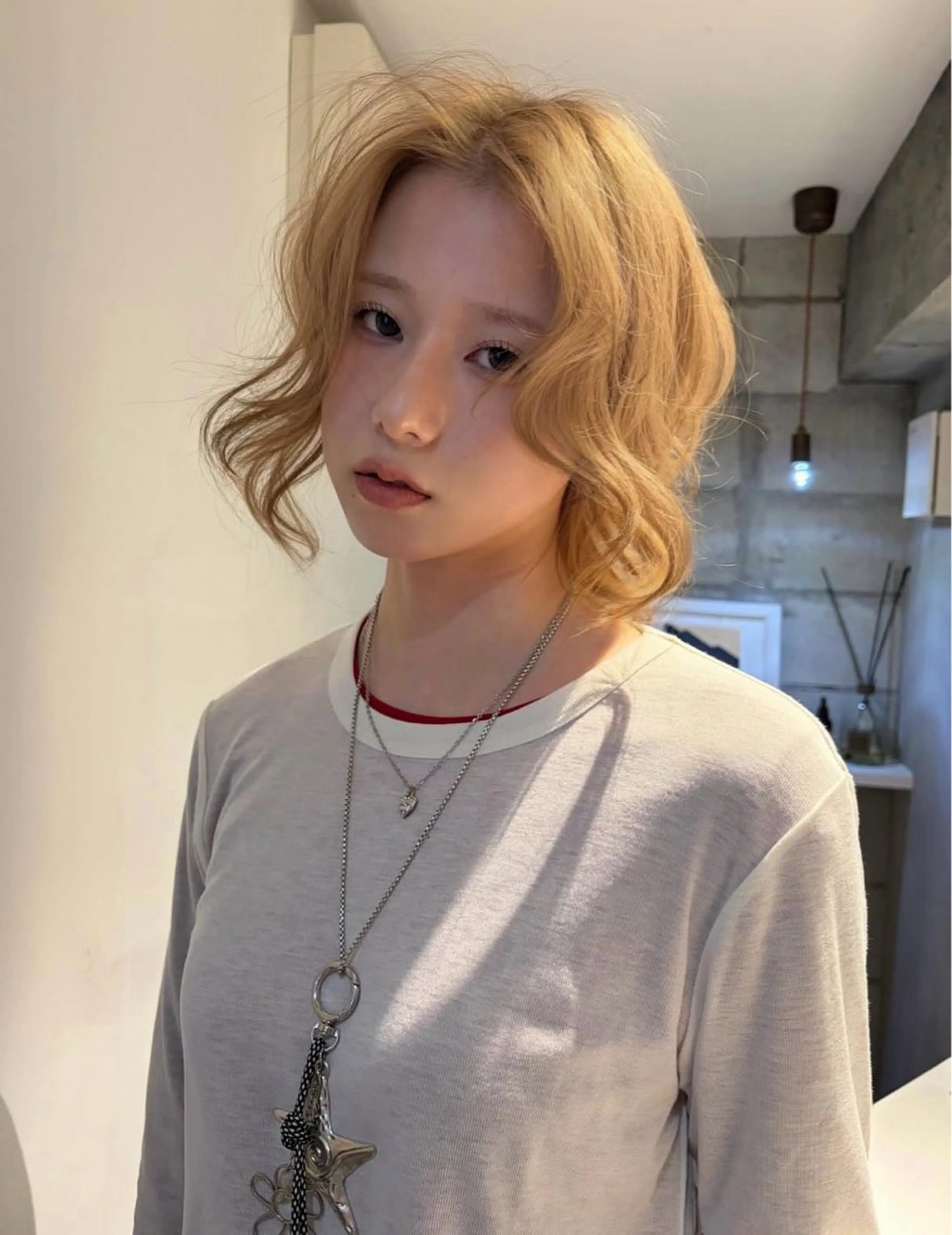 ロング カラー 透明感カラー ヘアカラー レイヤーカット🐩 透明感カラー モカのヘアスタイル