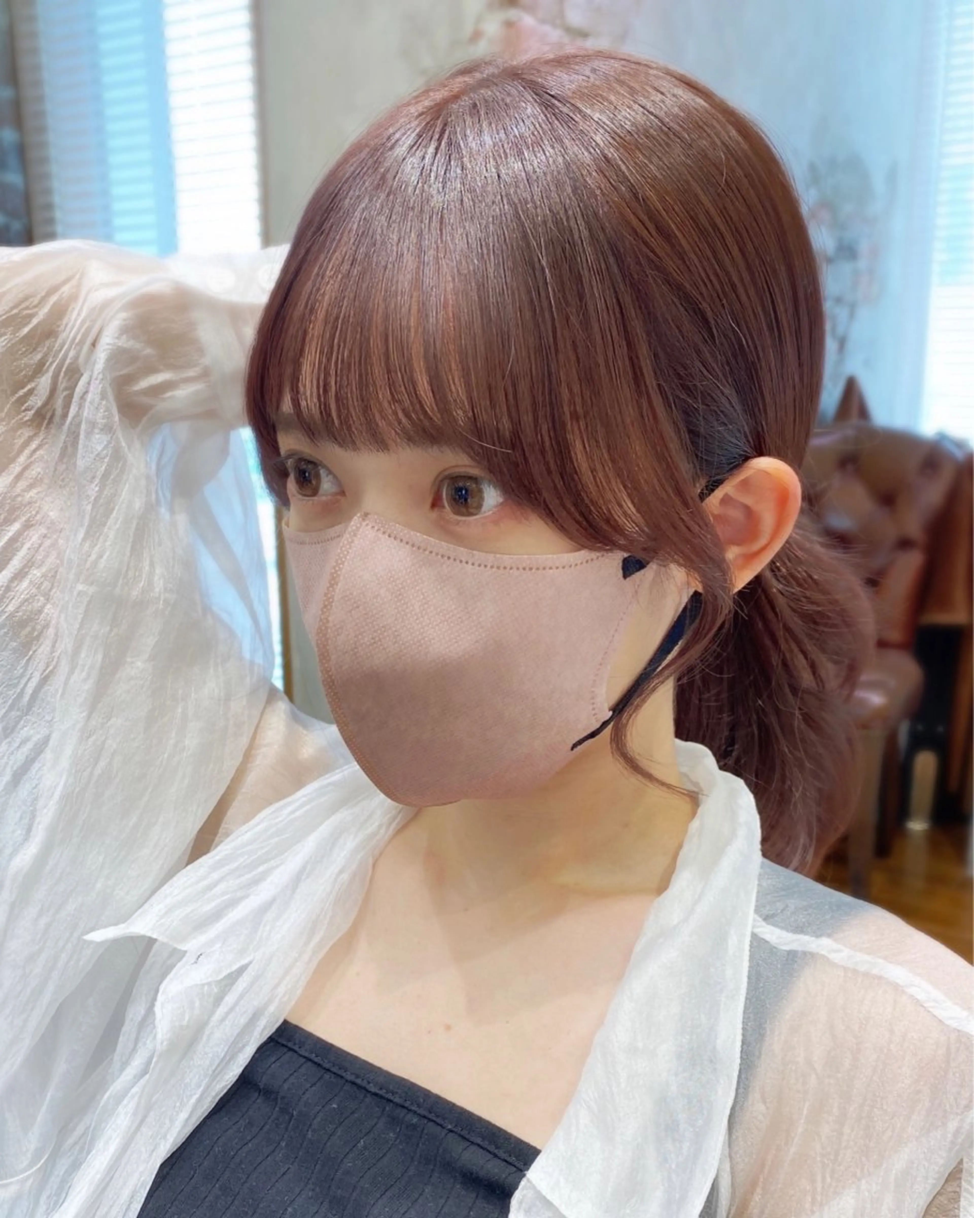 セミロング カラー On所属・顔まわりカット🌟 くびれヘア/寺門遥輝のヘアスタイル