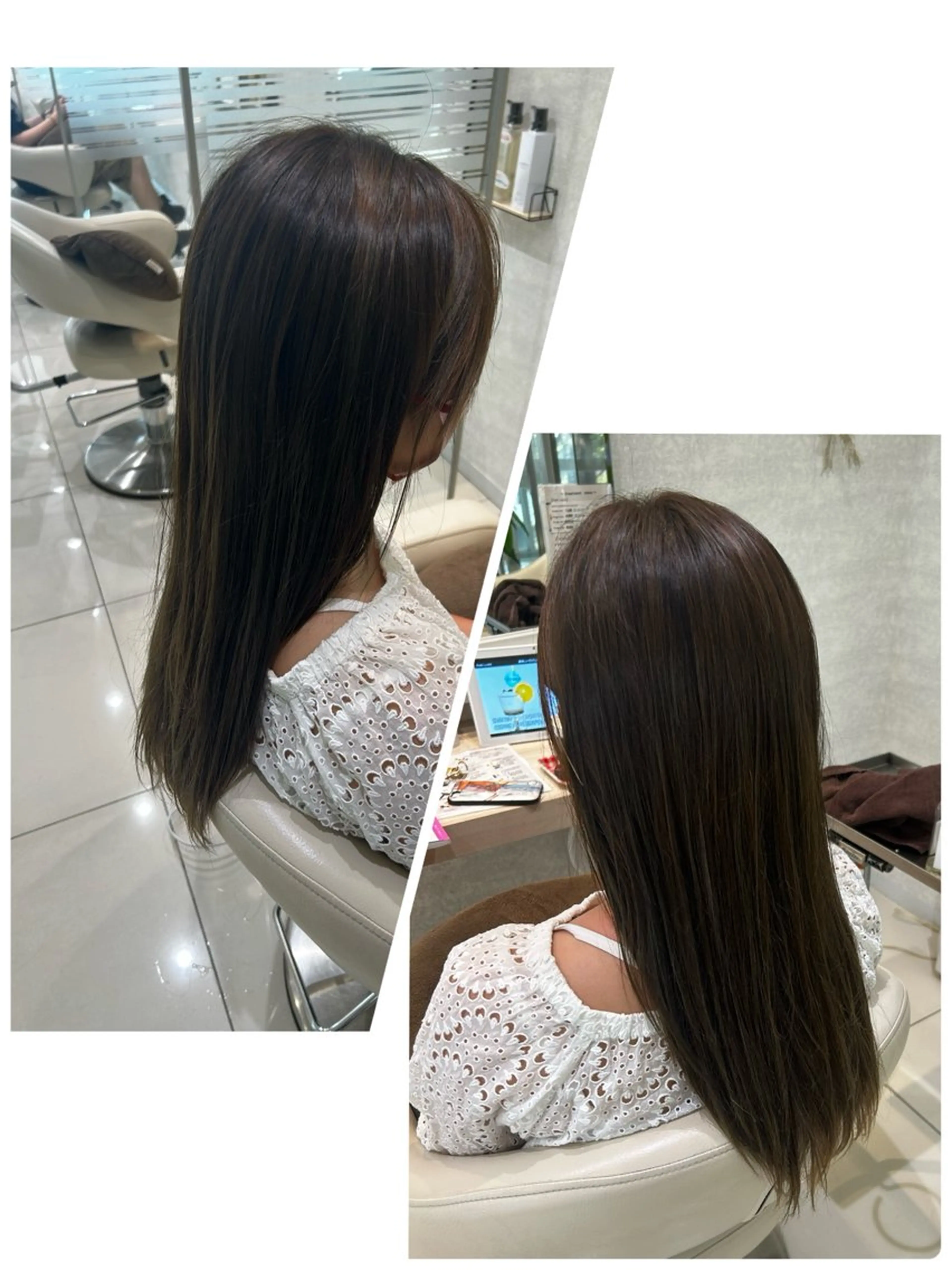 カラー ヘアカラー トリートメント 縮毛矯正&髪質改善 西野のヘアスタイル