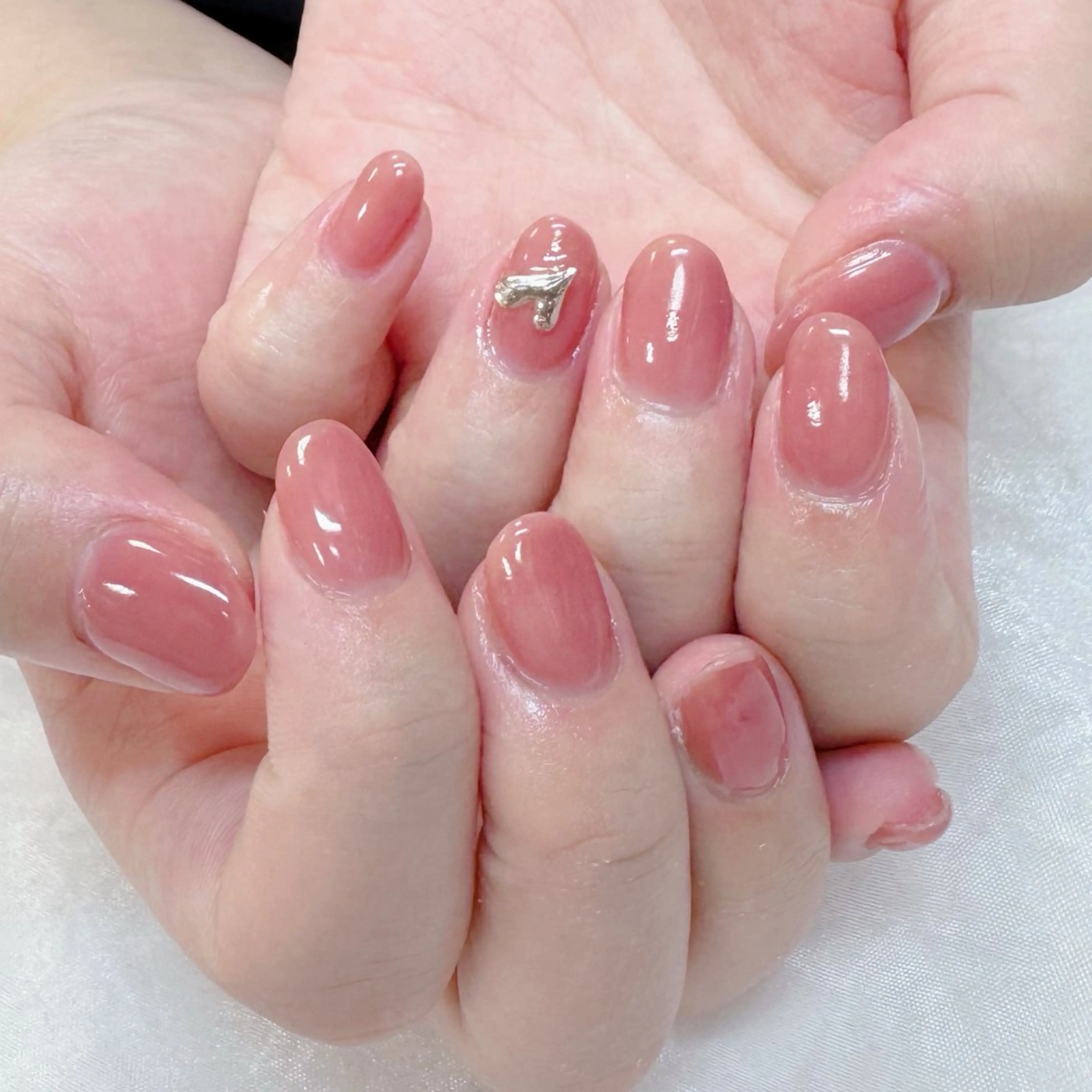 ネイル ハート ワンカラーネイル maruyasu. yのネイルデザイン