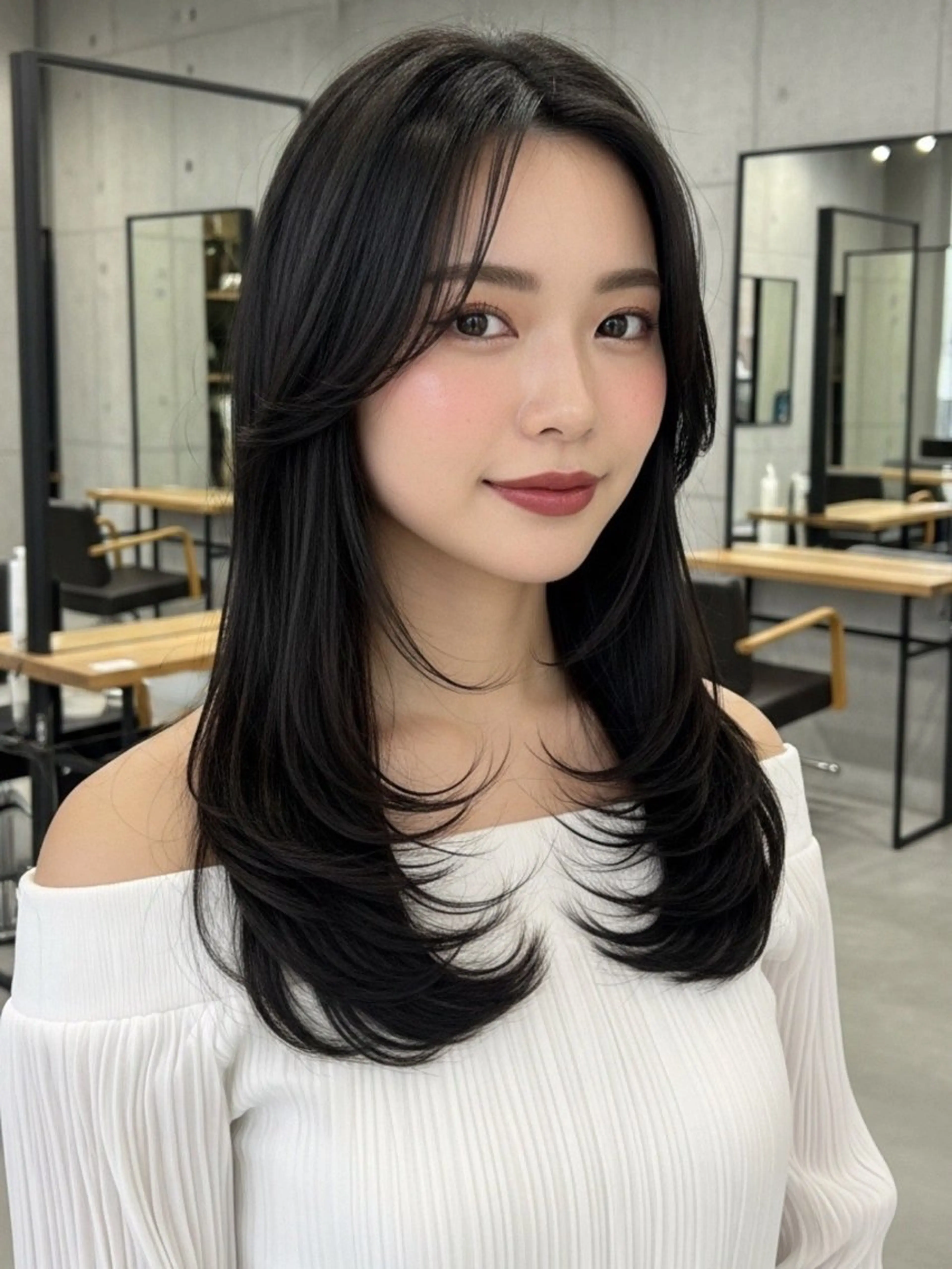 【王道人気✨】韓国風レイヤーカット➕ケラチンクイックトリートメントの写真