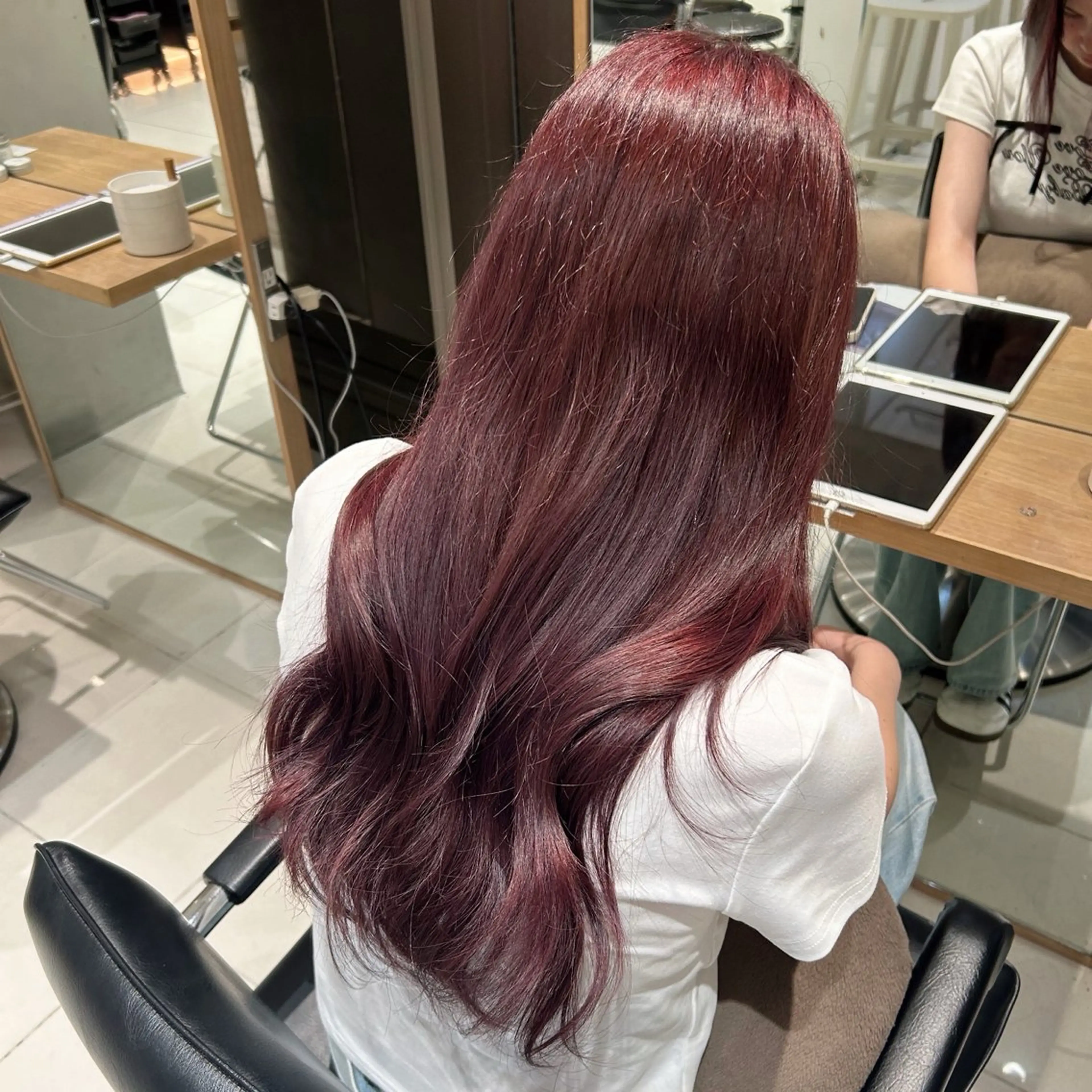 カラー ブリーチ ラベンダーカラー ブリーチなしカラー ピンクカラー ピンクラベンダー ヘアカラー サラ艶/韓国ヘア ︎🌟璃奈 (ﾘﾅ)のヘアスタイル