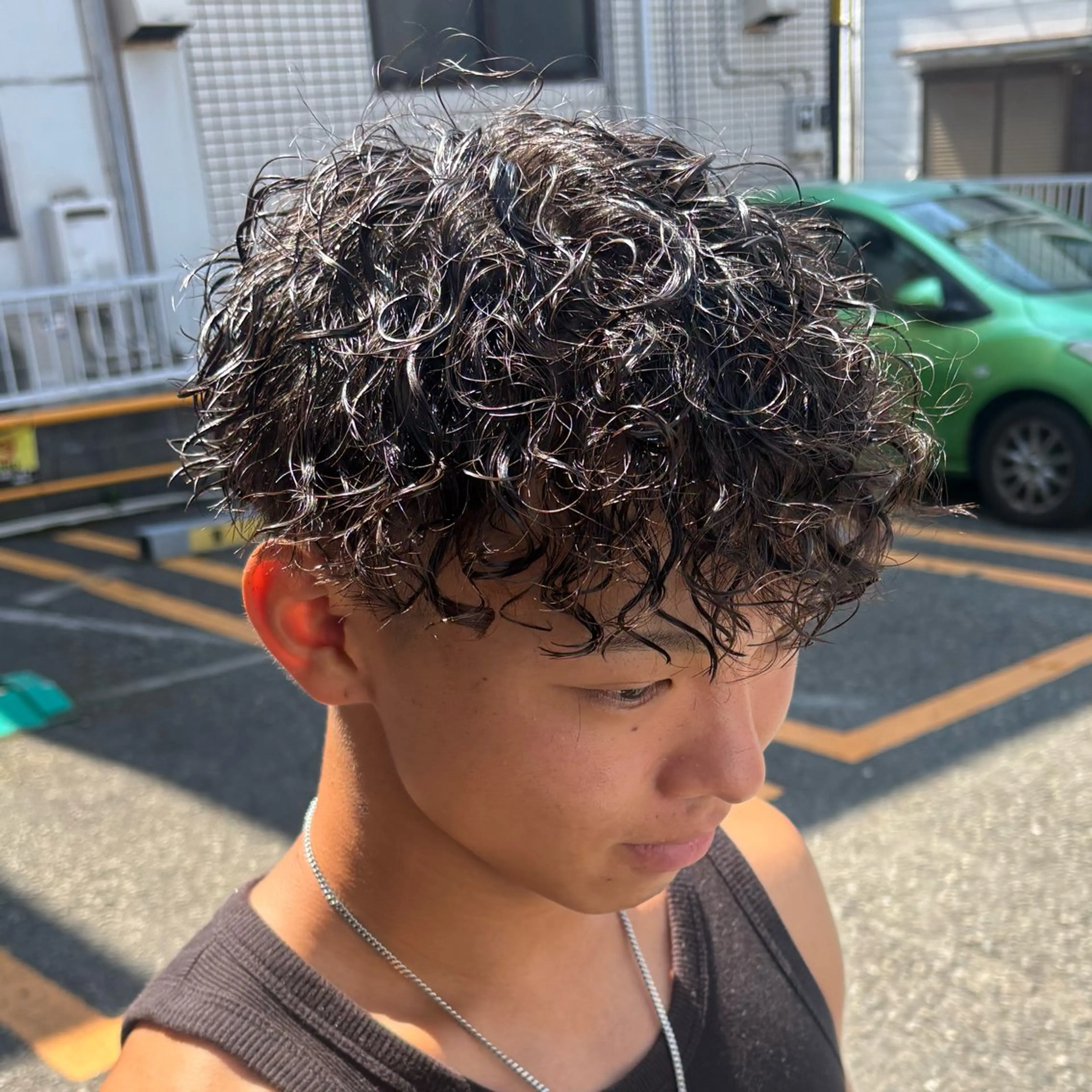 ショート カット パーマ 🎀ハイトーン/ 艶カラー/夕月🎀のヘアスタイル