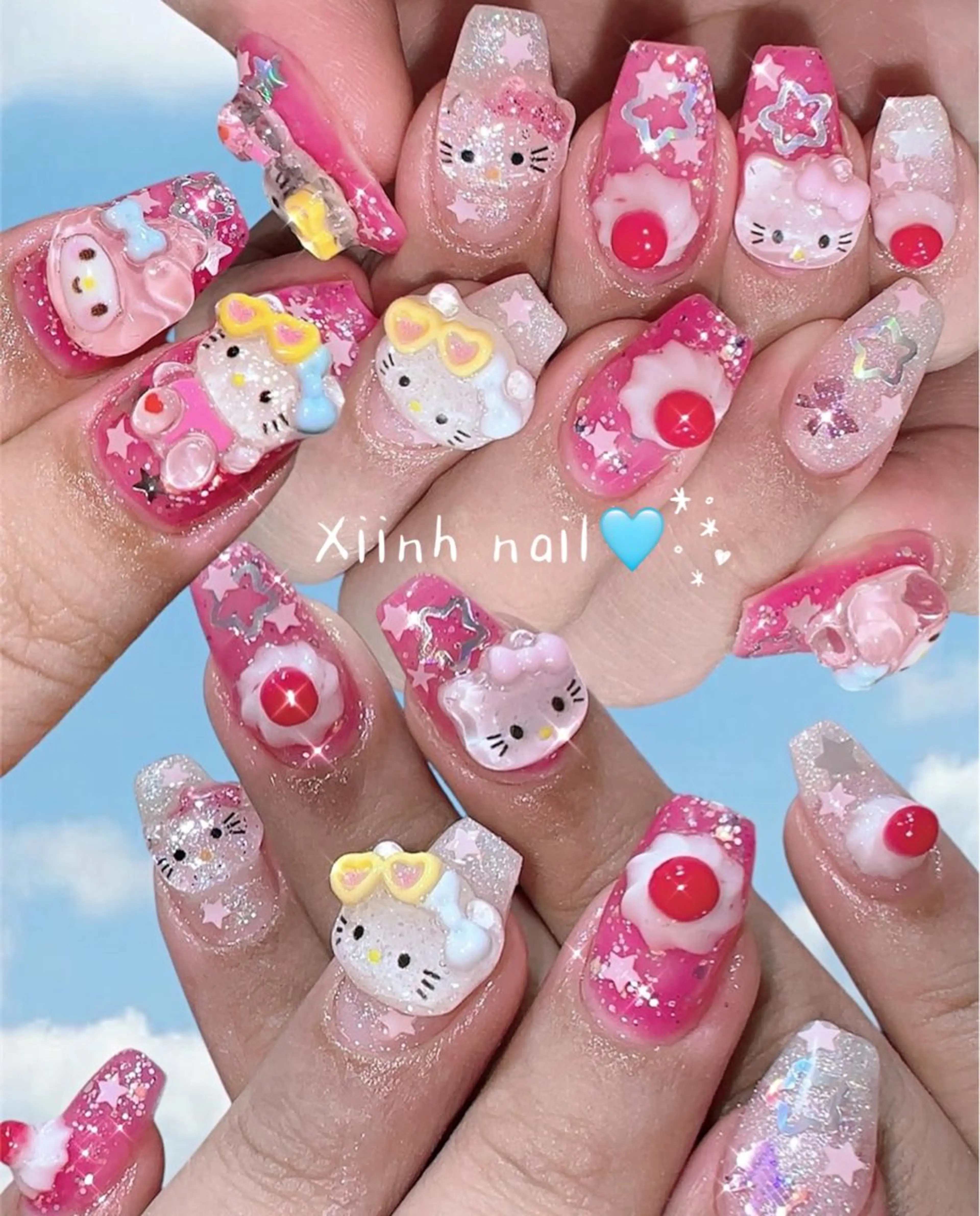 ネイル チークネイル 桜ネイル フットネイル ジェルネイル ハロウィン XIINH NAIL SALONのネイルデザイン