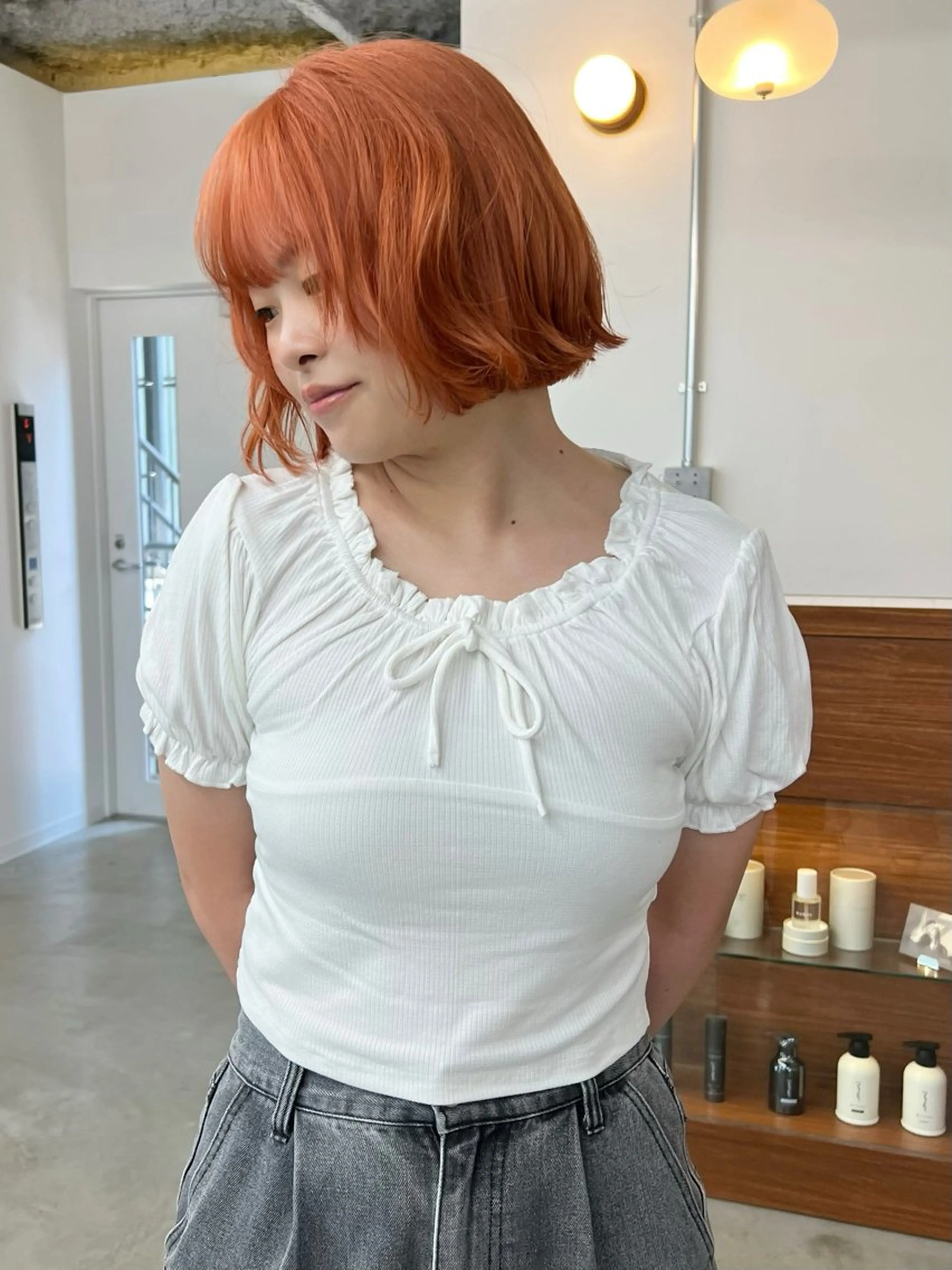 ミディアム いざわりお /梅田/ブリーチのヘアスタイル