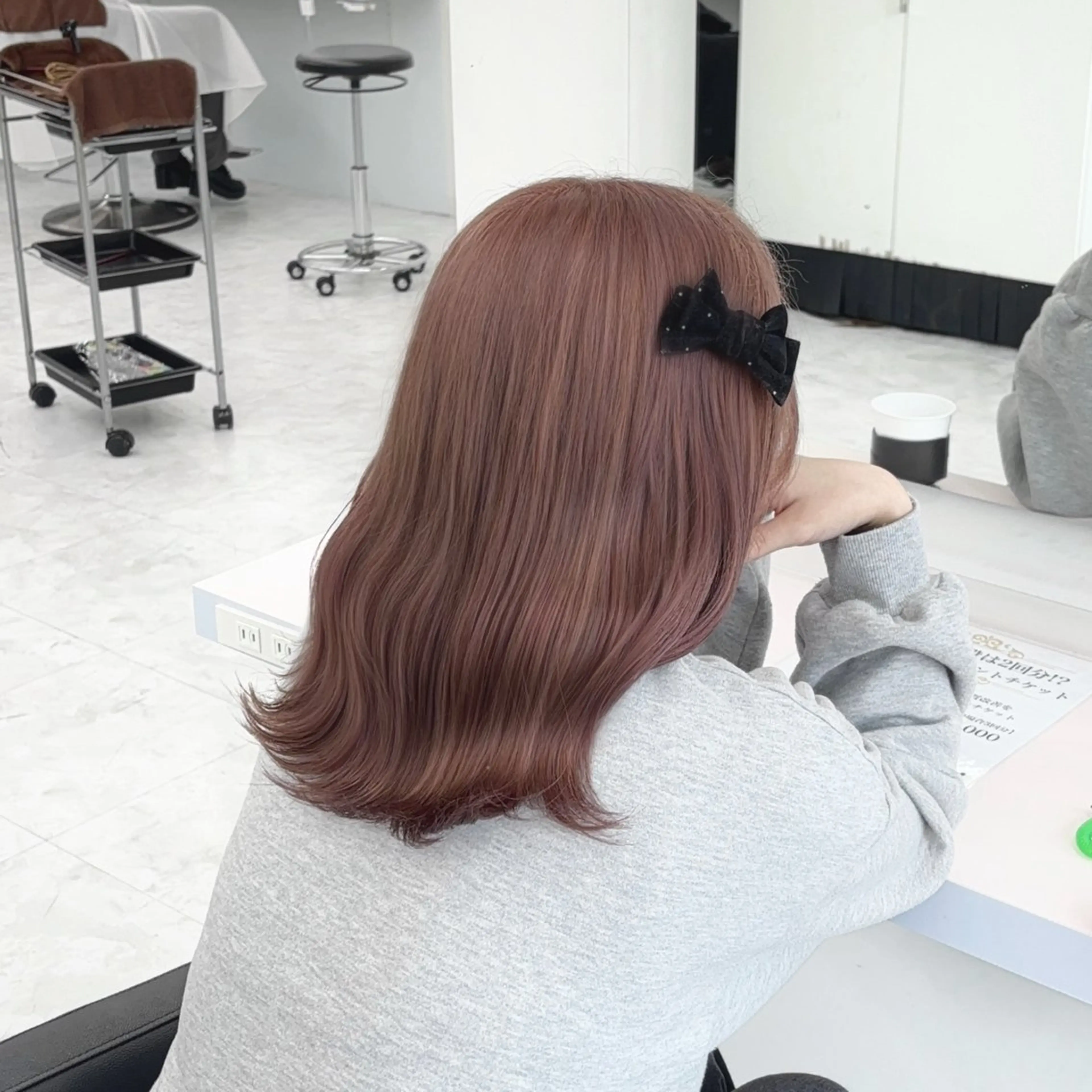 ꒰🤍minimo限定価格🤍꒱ケアブリーチによるリタッチ込みダブルカラー🎀の写真