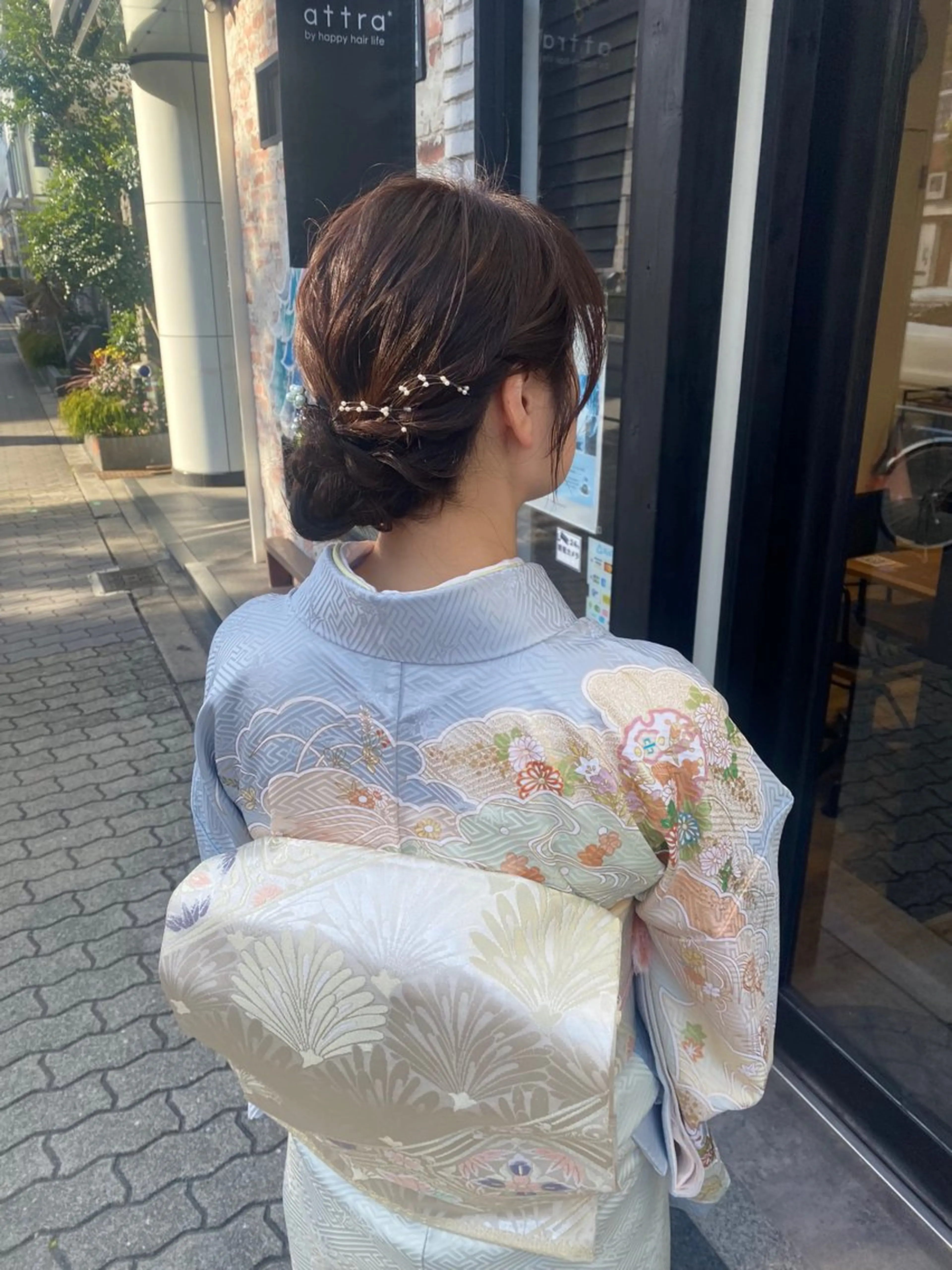 💛訪問着着付け　お宮参りや七五三等のお支度に😌（ヘアセットをつけることも可能🙆‍♀️ご相談ください）の写真