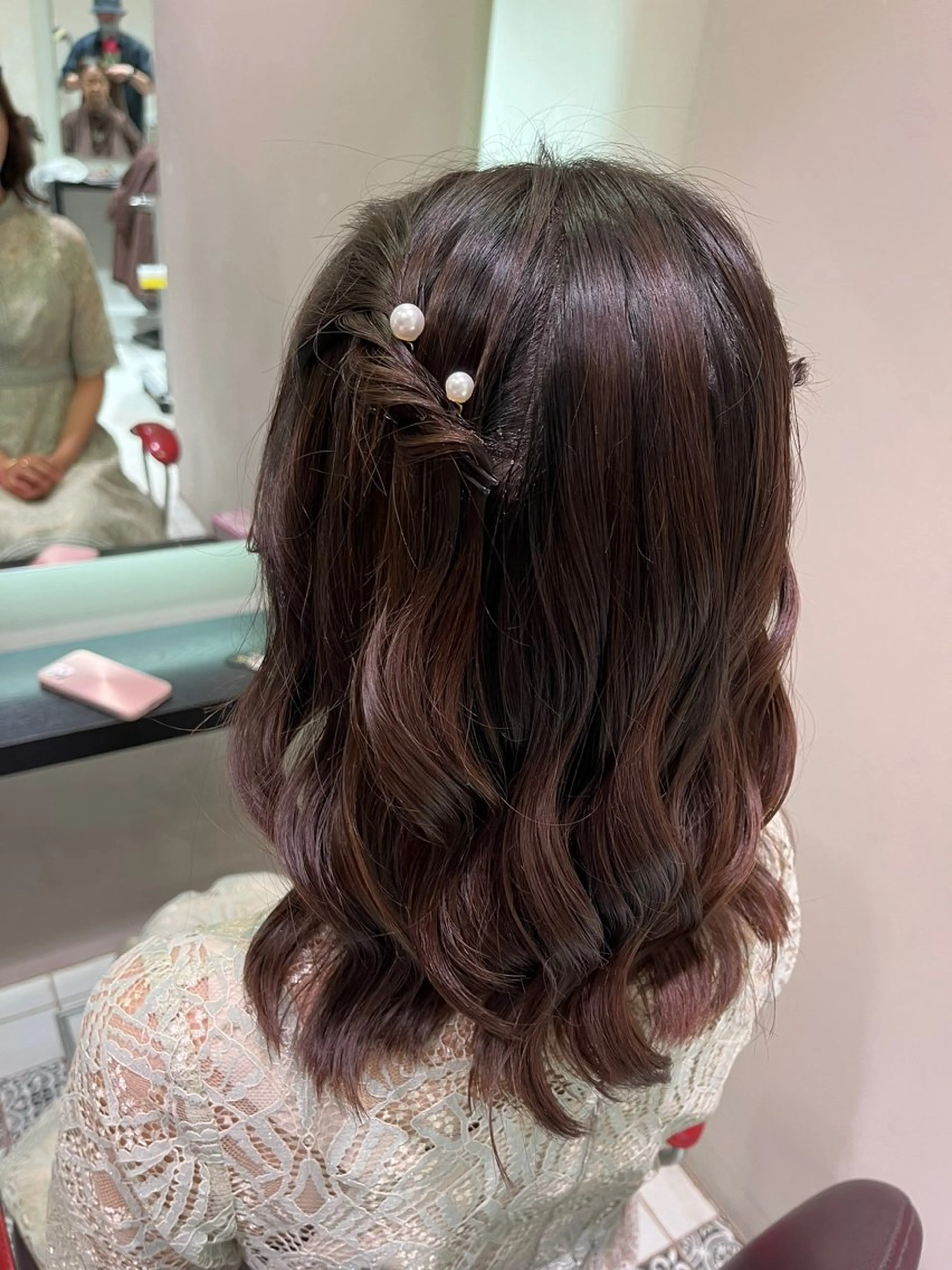 ヘアアレンジ ハーフアップ 結婚式・ブライダル 推し活/パーティヘア ⭐️今田 水風🐰のヘアスタイル