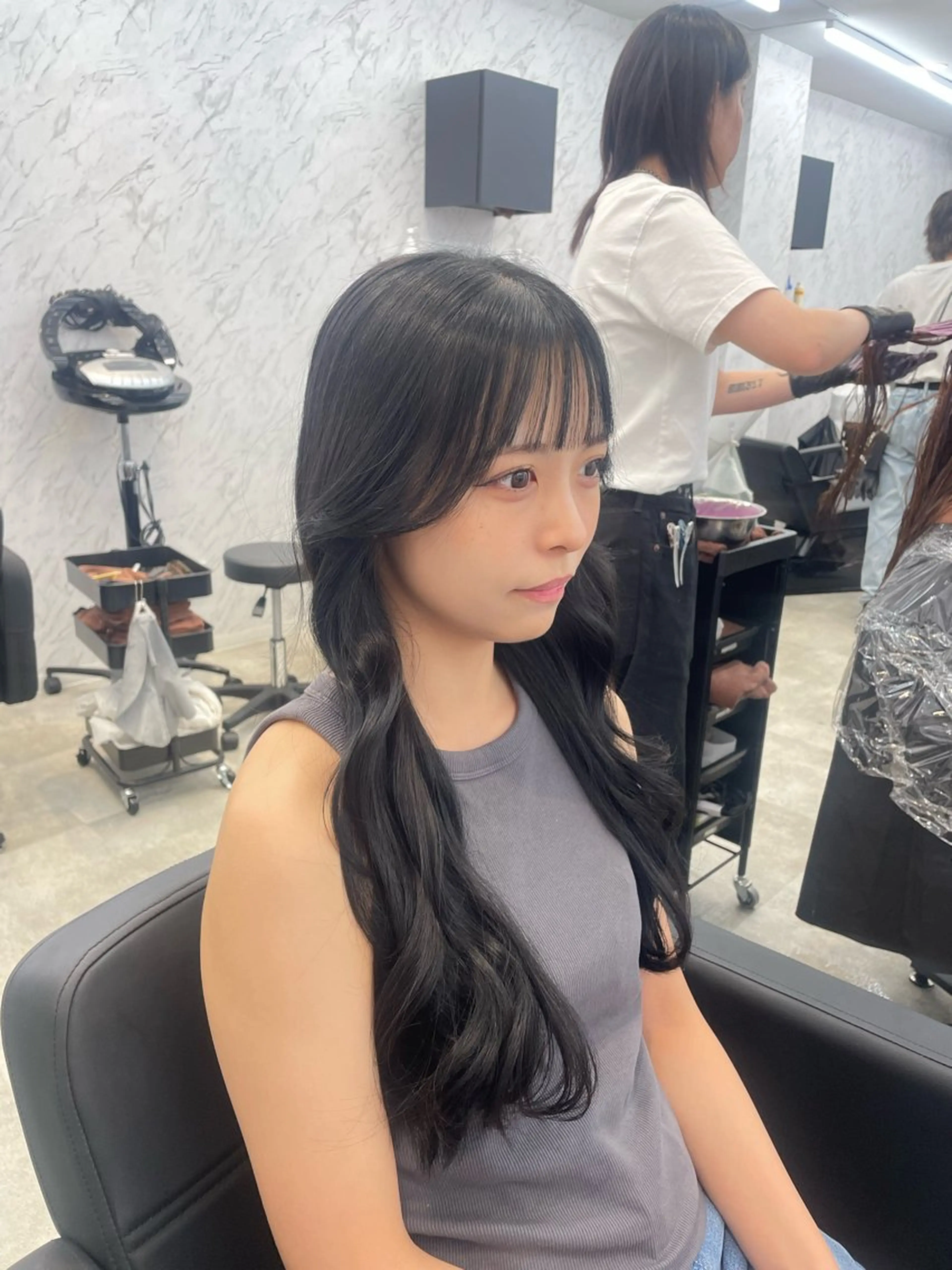 ロング カラー ヘアカラー hair salon dot. mooda 韓国風サロン 町田店所属・韓国風ヘア🎀🩶 /♡𝓝𝓸𝓪♡のヘアスタイル