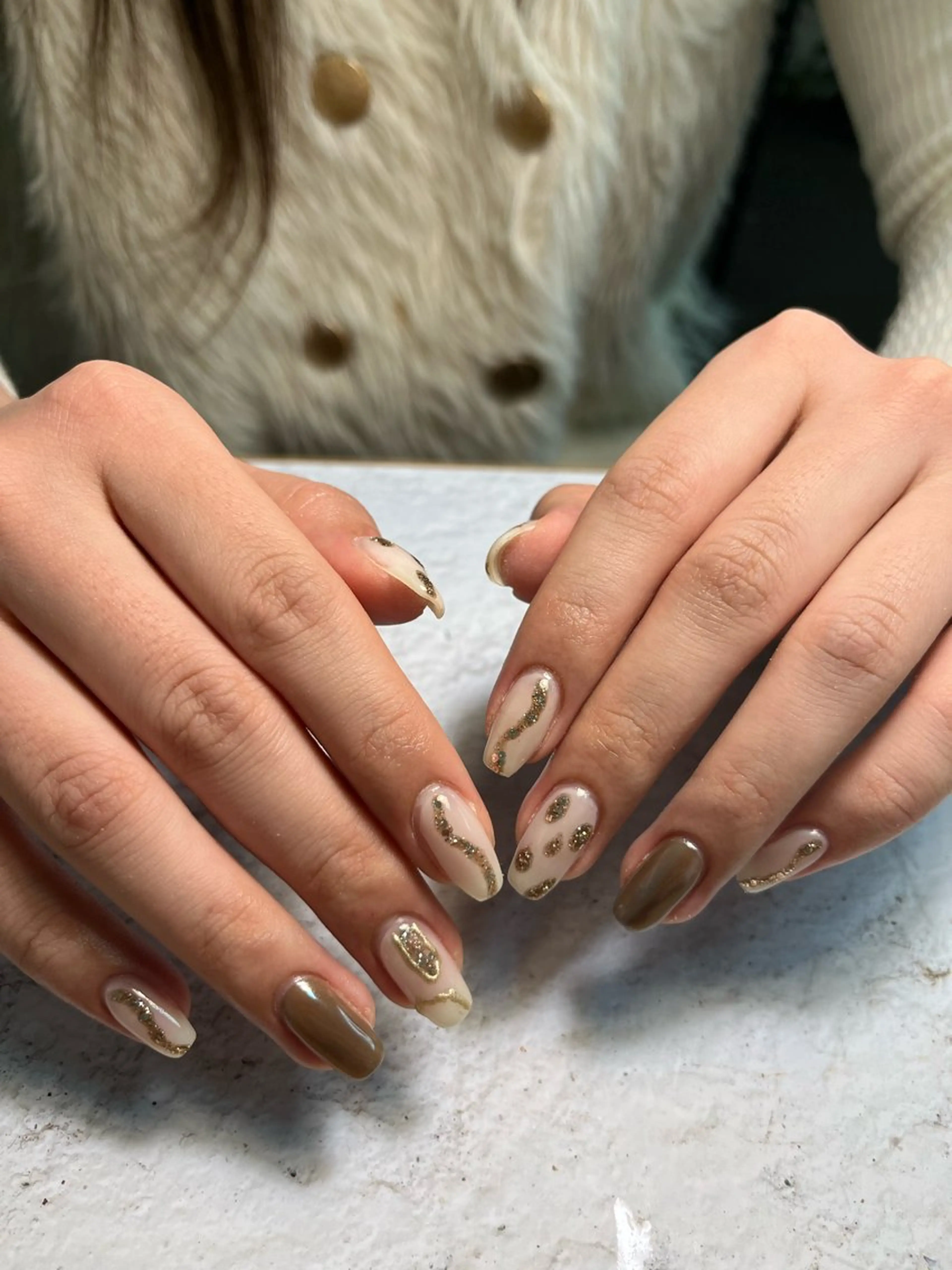 ネイル アートネイル 入学式 卒業式 春ネイル 🩵atelier- 01 優奈🩵のネイルデザイン