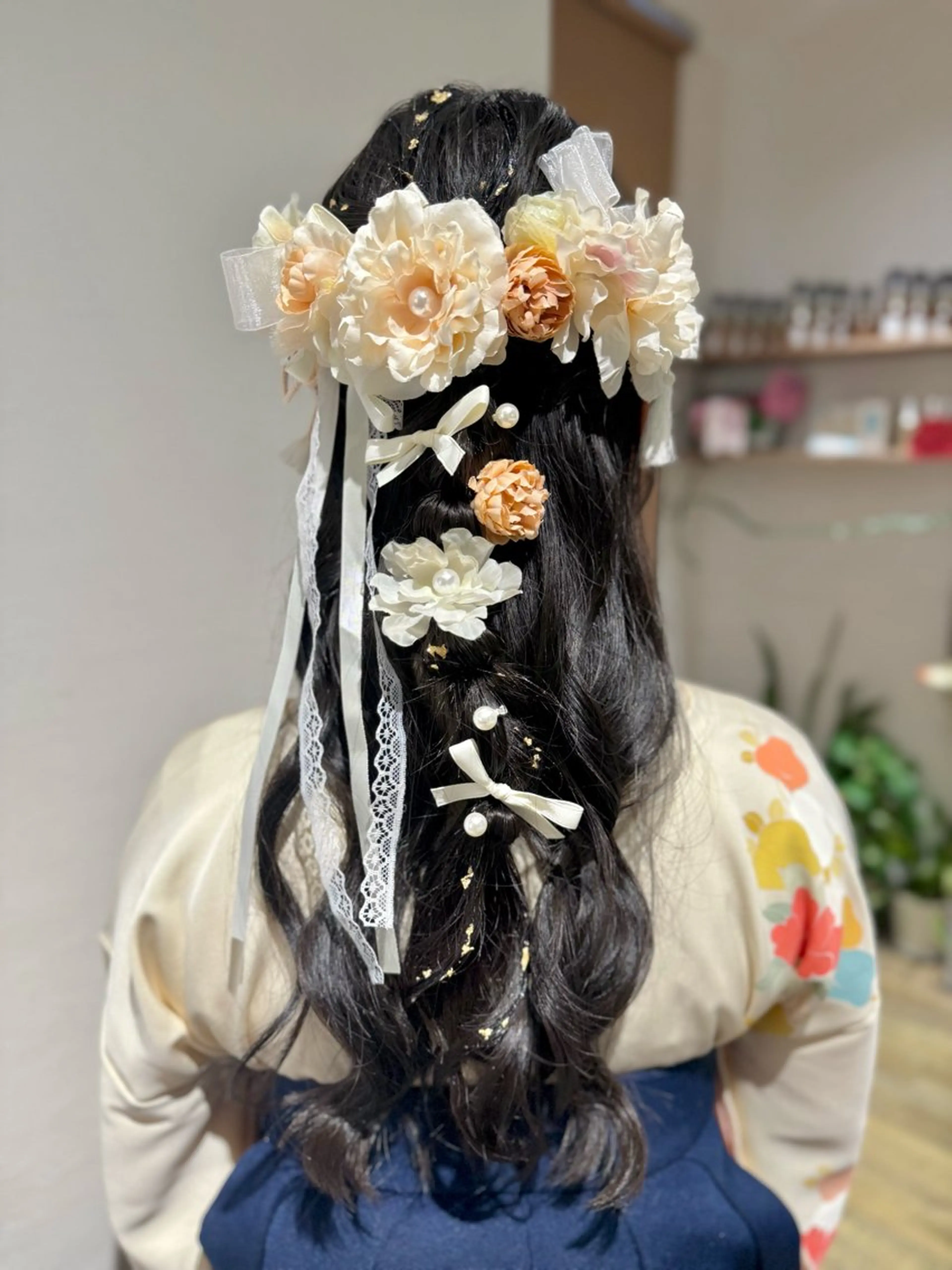 ロング ヘアアレンジ ハーフアップ ヘアセット ショート×カラー 🦊堀米早紀【荻窪】のマツエク・マツパデザイン