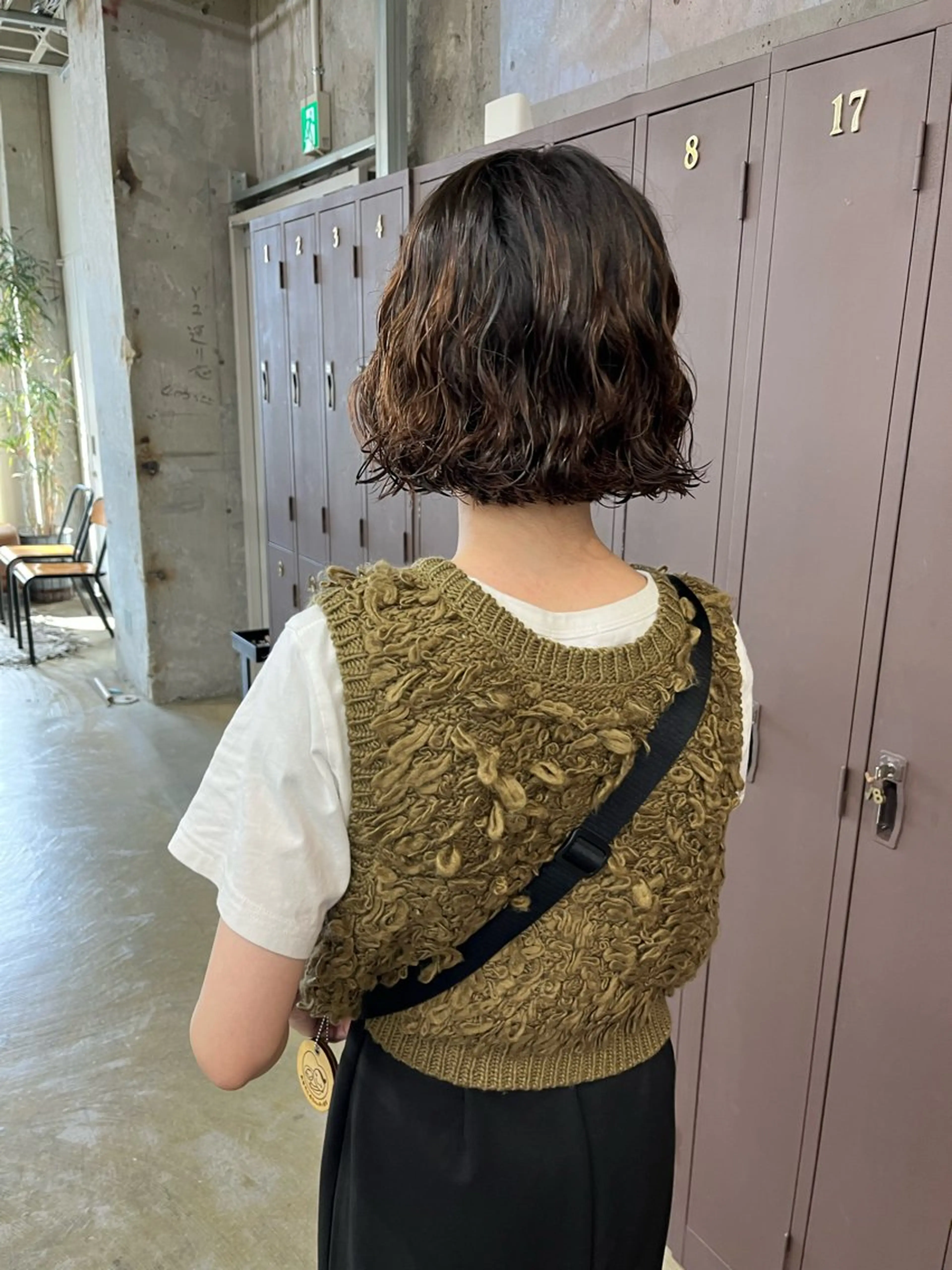 ミディアム カラー パーマ ミディアムパーマ ボブ カット ヘアカラー パーマ 小木曽智美 /ボブ/ショートのヘアスタイル