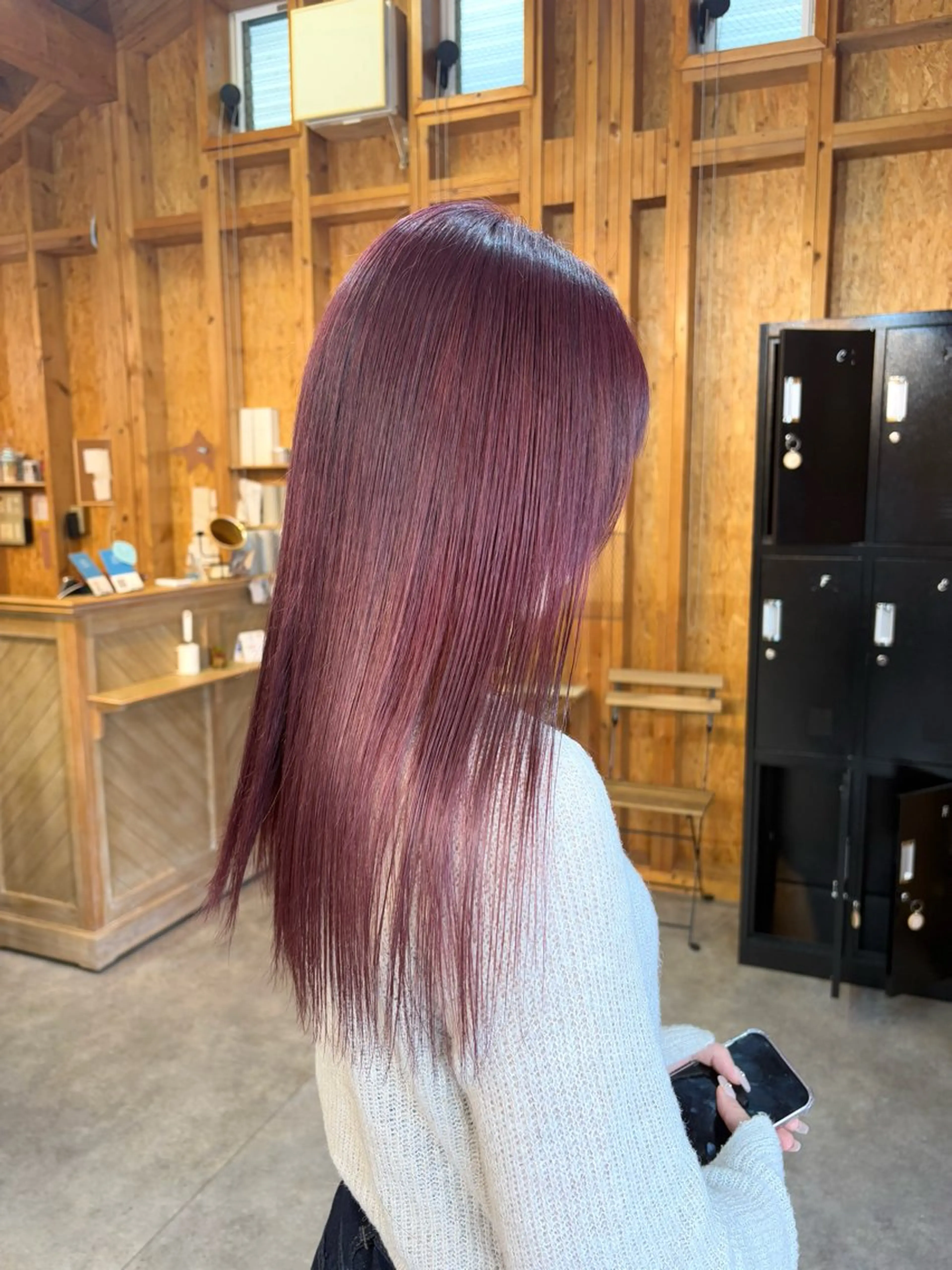 カラー まろみ暖色×ボブ ×chia🕯のヘアスタイル