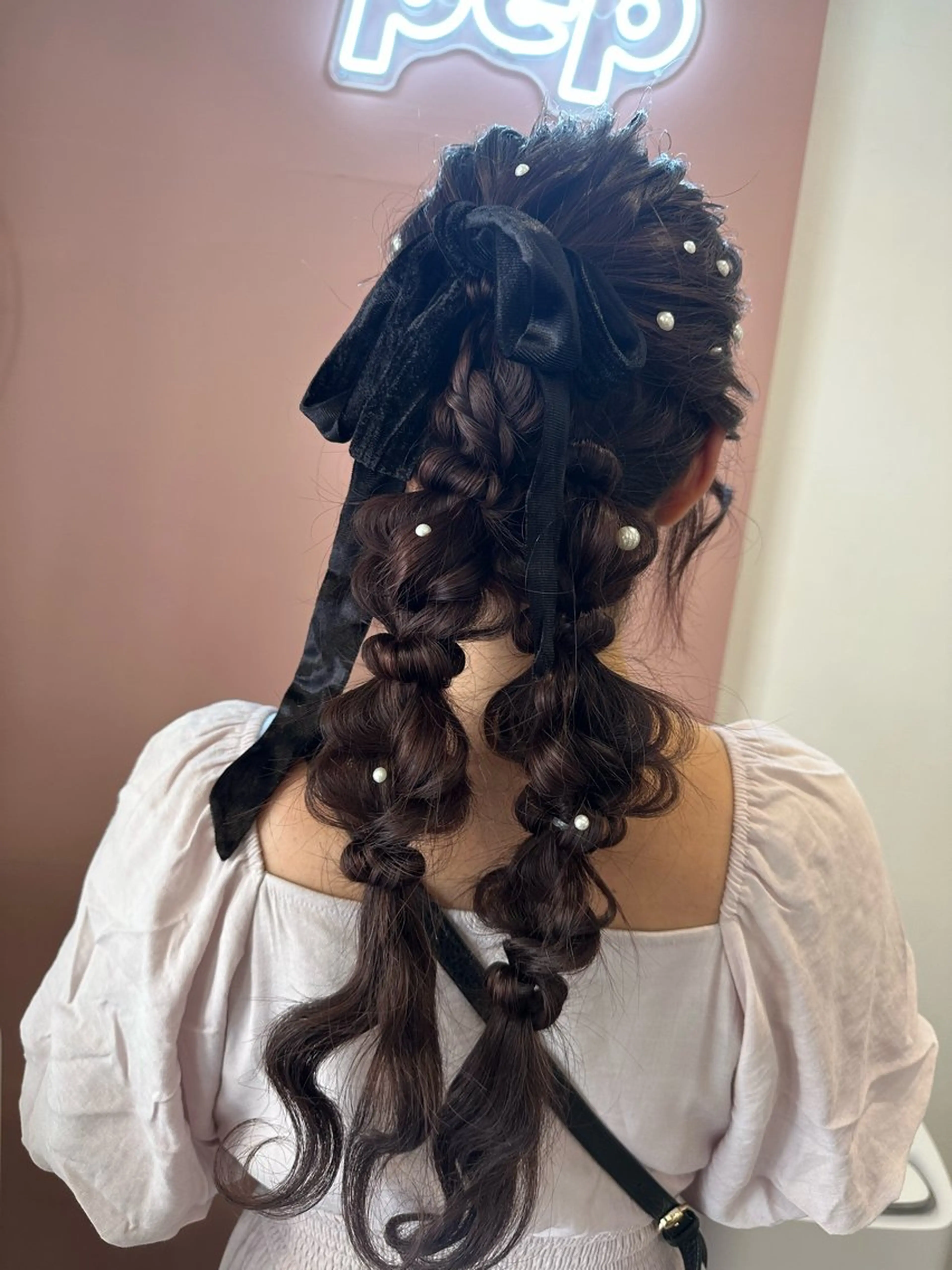 ロング ヘアアレンジ お団子ヘア ヘアセット pep natsumiのヘアスタイル