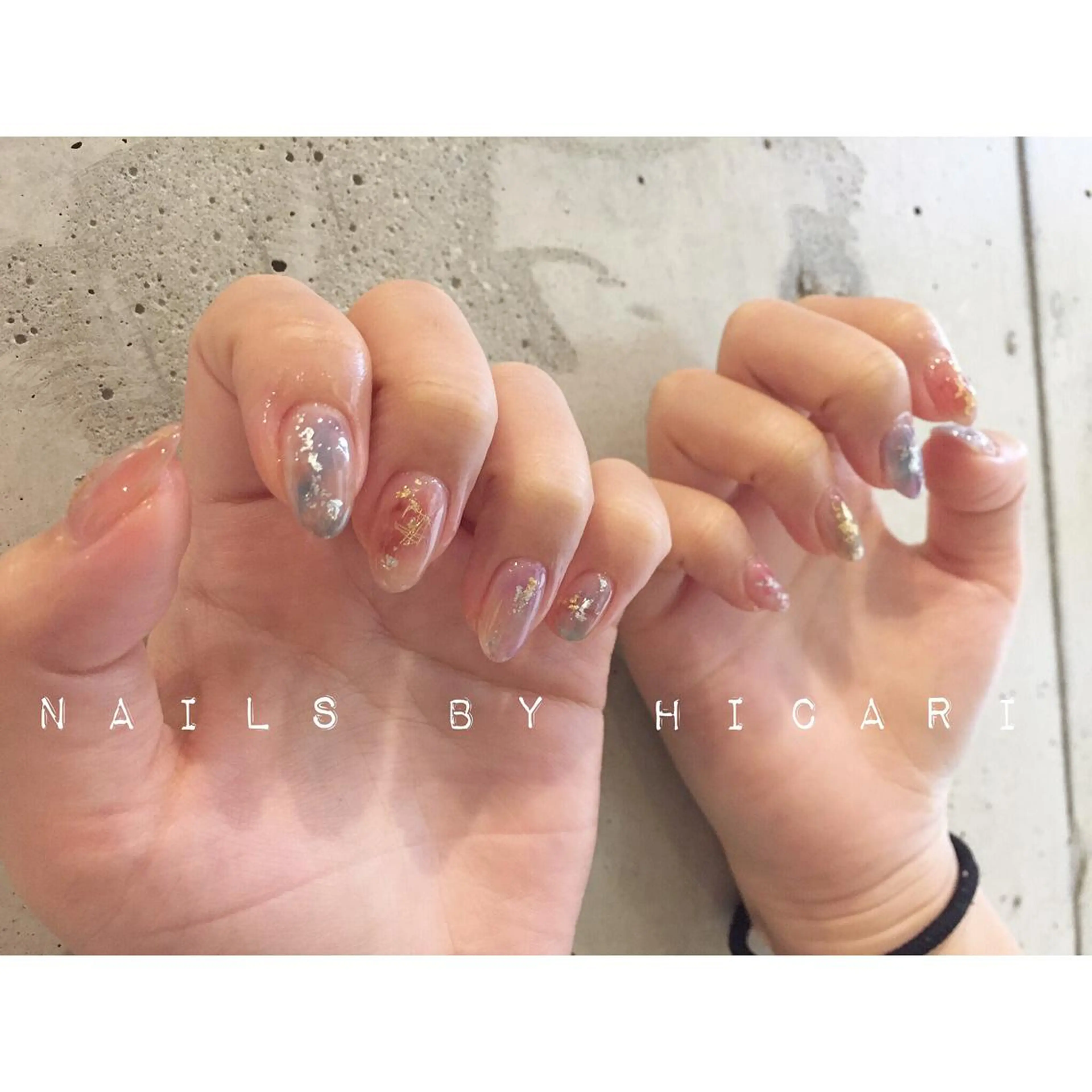 カラー ネイル マツエク・マツパ ジェルネイル ニュアンスネイル パラジェル illum hicariのネイルデザイン