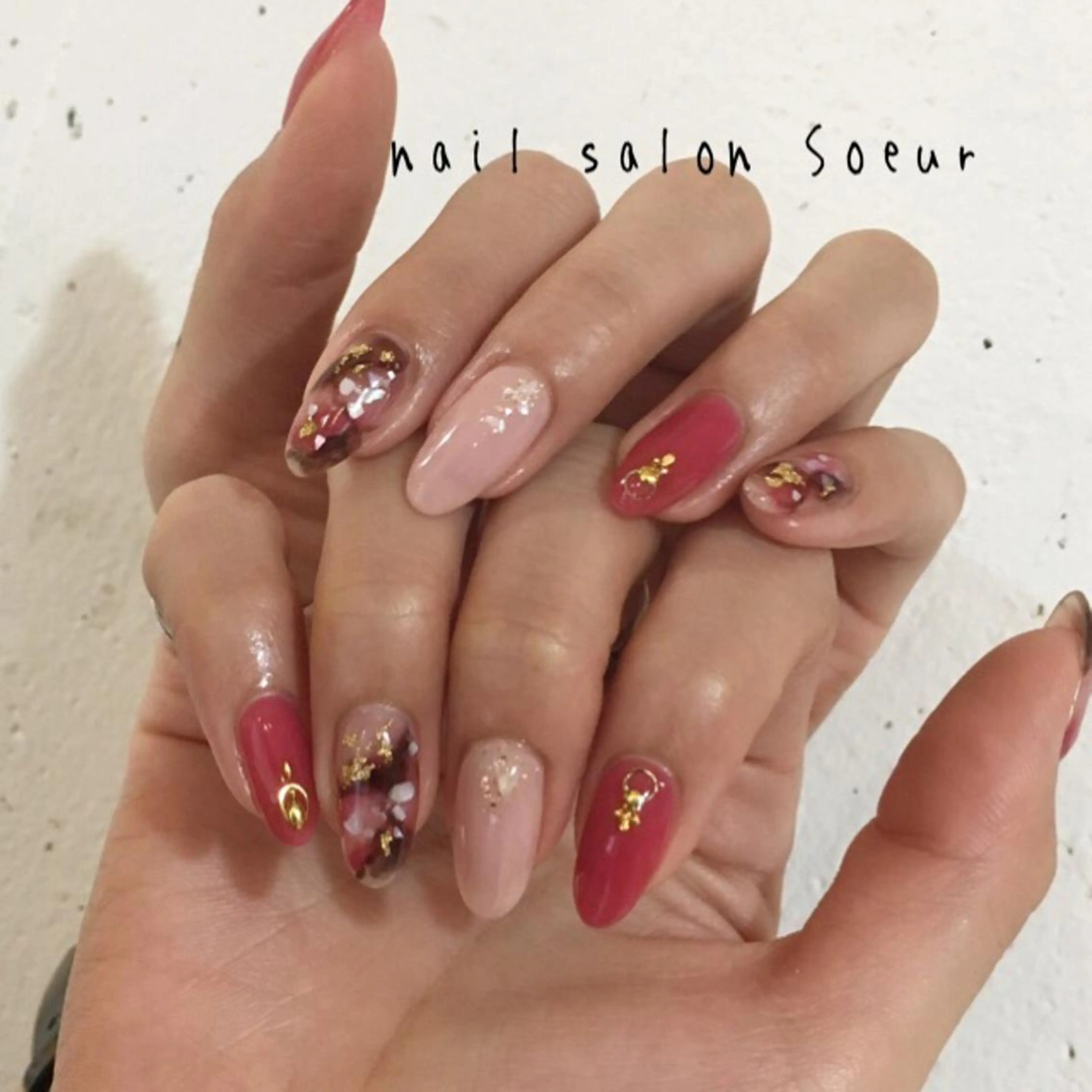 ネイル アートネイル ジェルネイル ニュアンスネイル 春ネイル ハンドネイル nail salon Soeurのネイルデザイン
