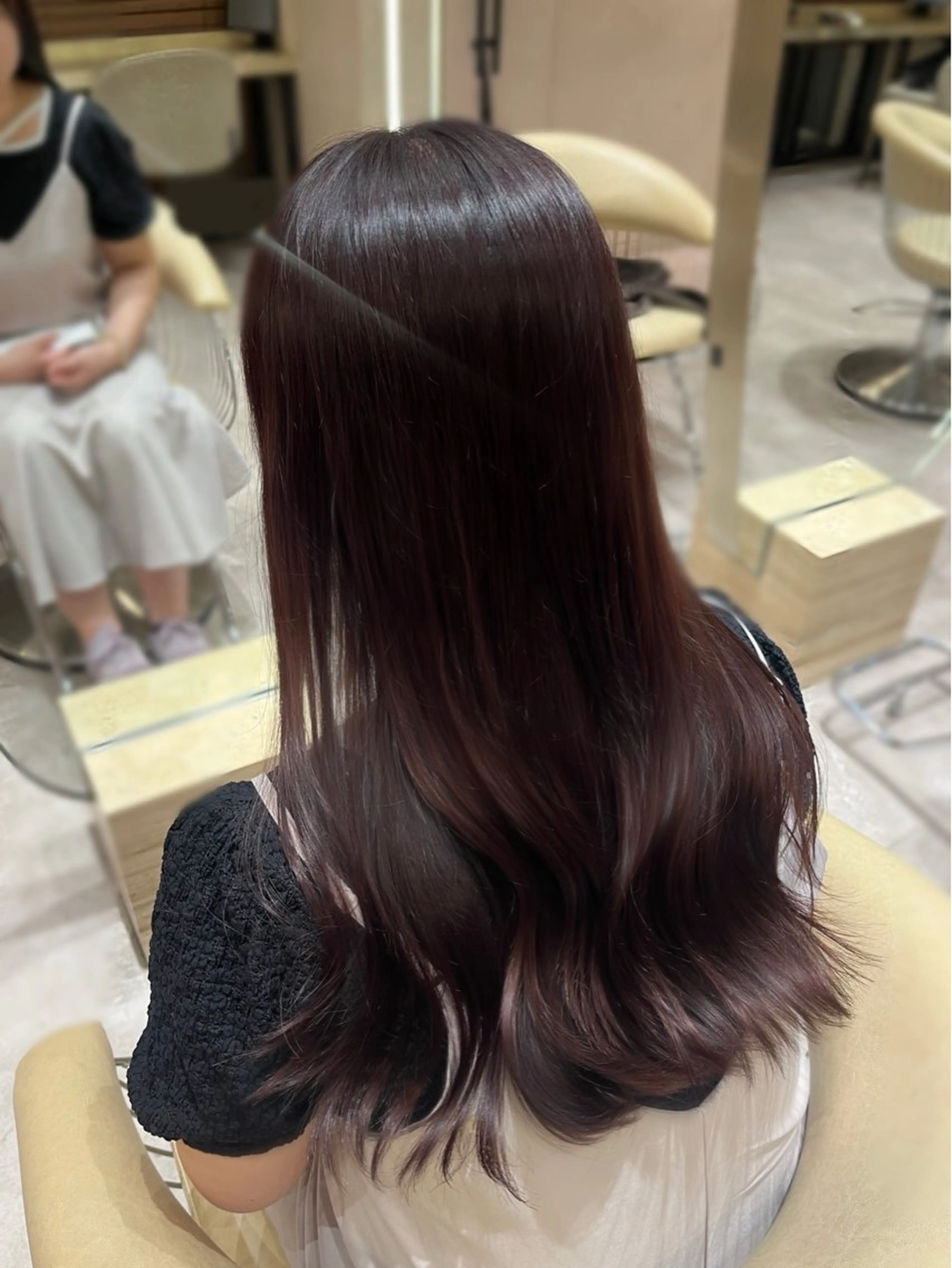 セミロング カラー カット ヘアカラー 顔周りカット/ 透明感カラー/ユナのヘアスタイル