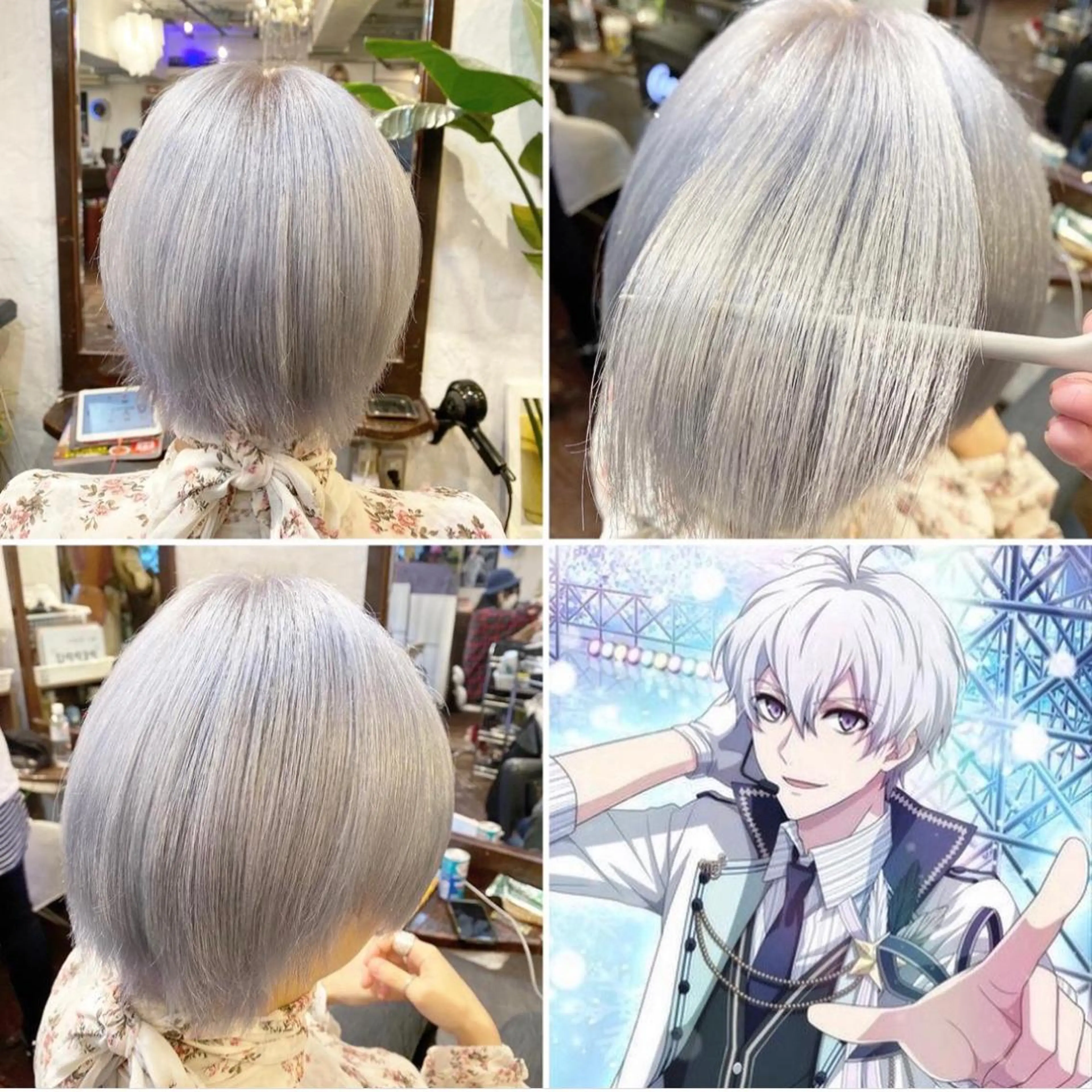 ショート カラー シルバー ホワイトシルバー ✨️眉毛、派手髪、 ハイトーンShinの眉毛・アイブロウイメージ