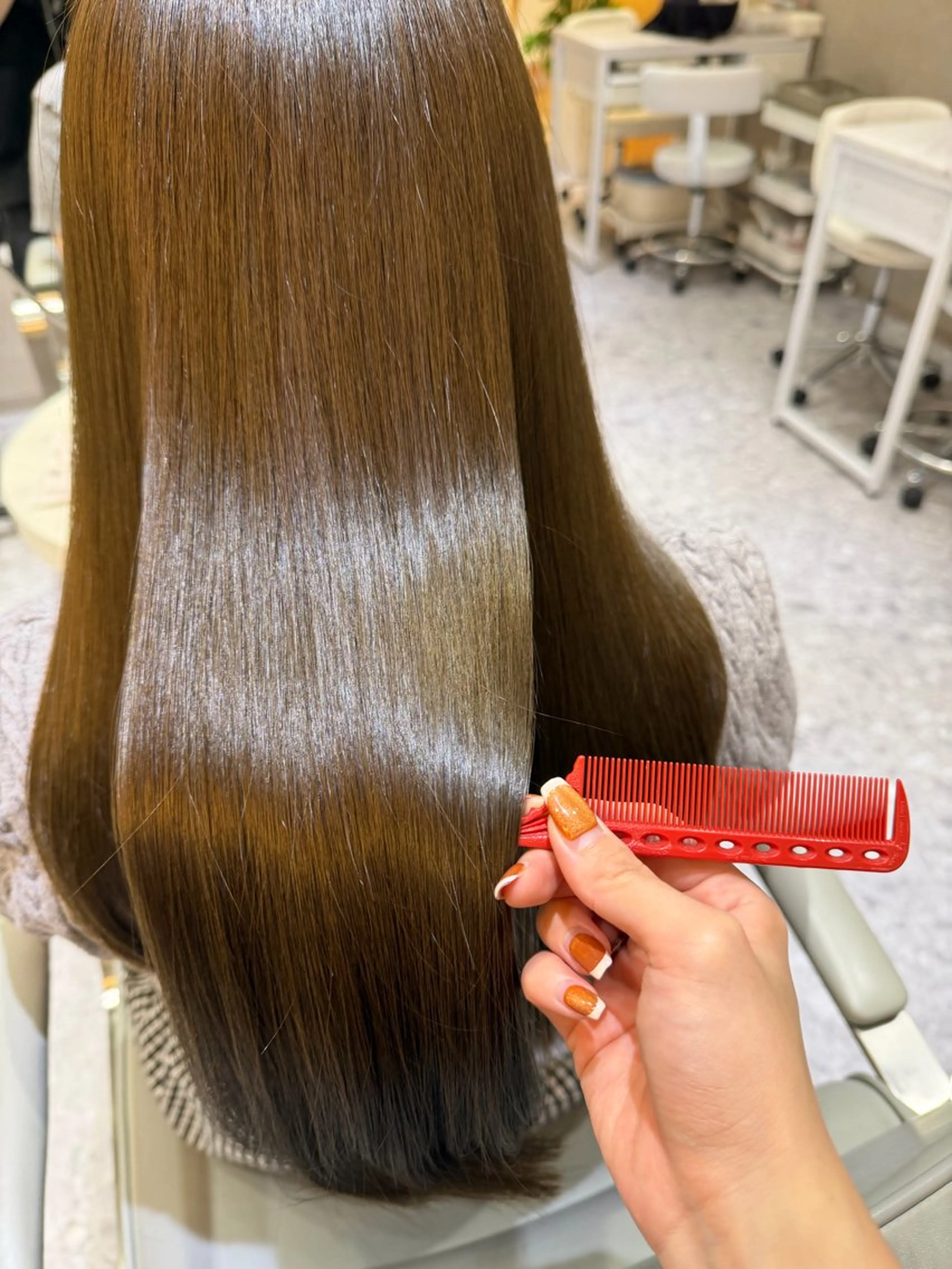 ロング カラー カット ヘアカラー トリートメント 🎀髪質改善/艶髪/ 艶カラー🎀浅田涼風のヘアスタイル