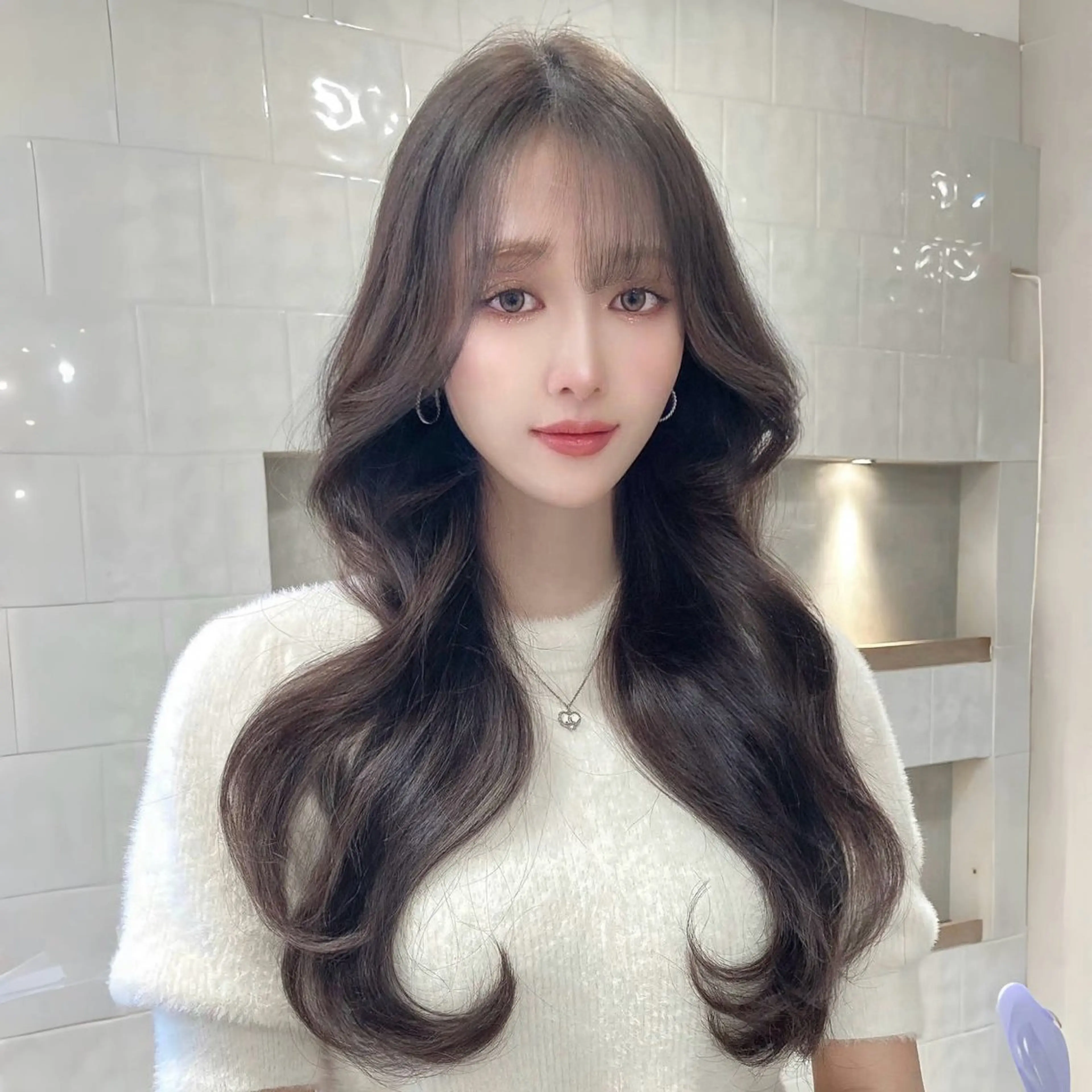 セミロング カット ヘアカラー トリートメント IVY所属・髪質改善/韓国ヘア 顔まわり特化yutoのヘアスタイル