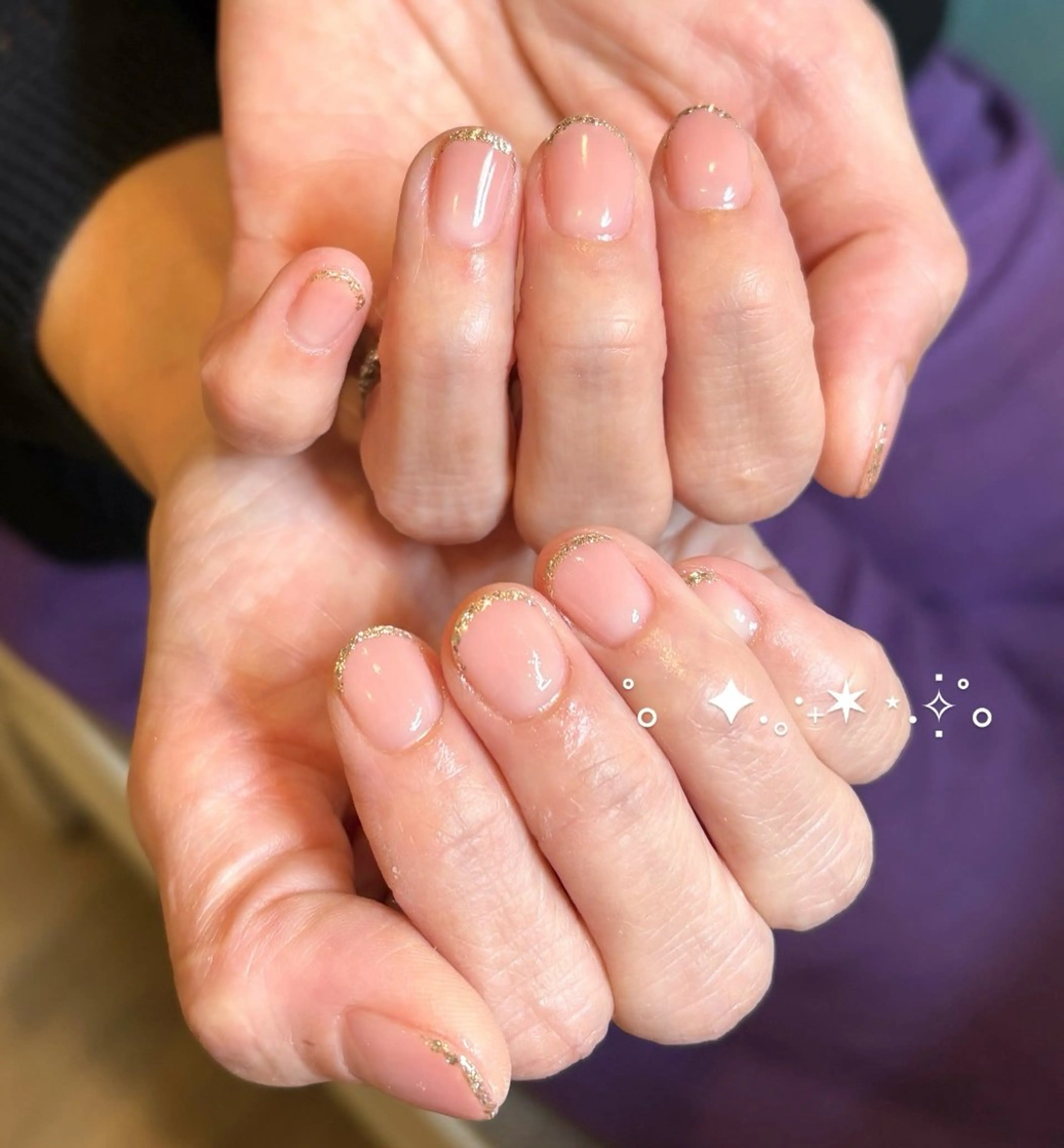 ネイル グラデーション ラメ(グリッター) ハンドネイル みぎた かのこのネイルデザイン