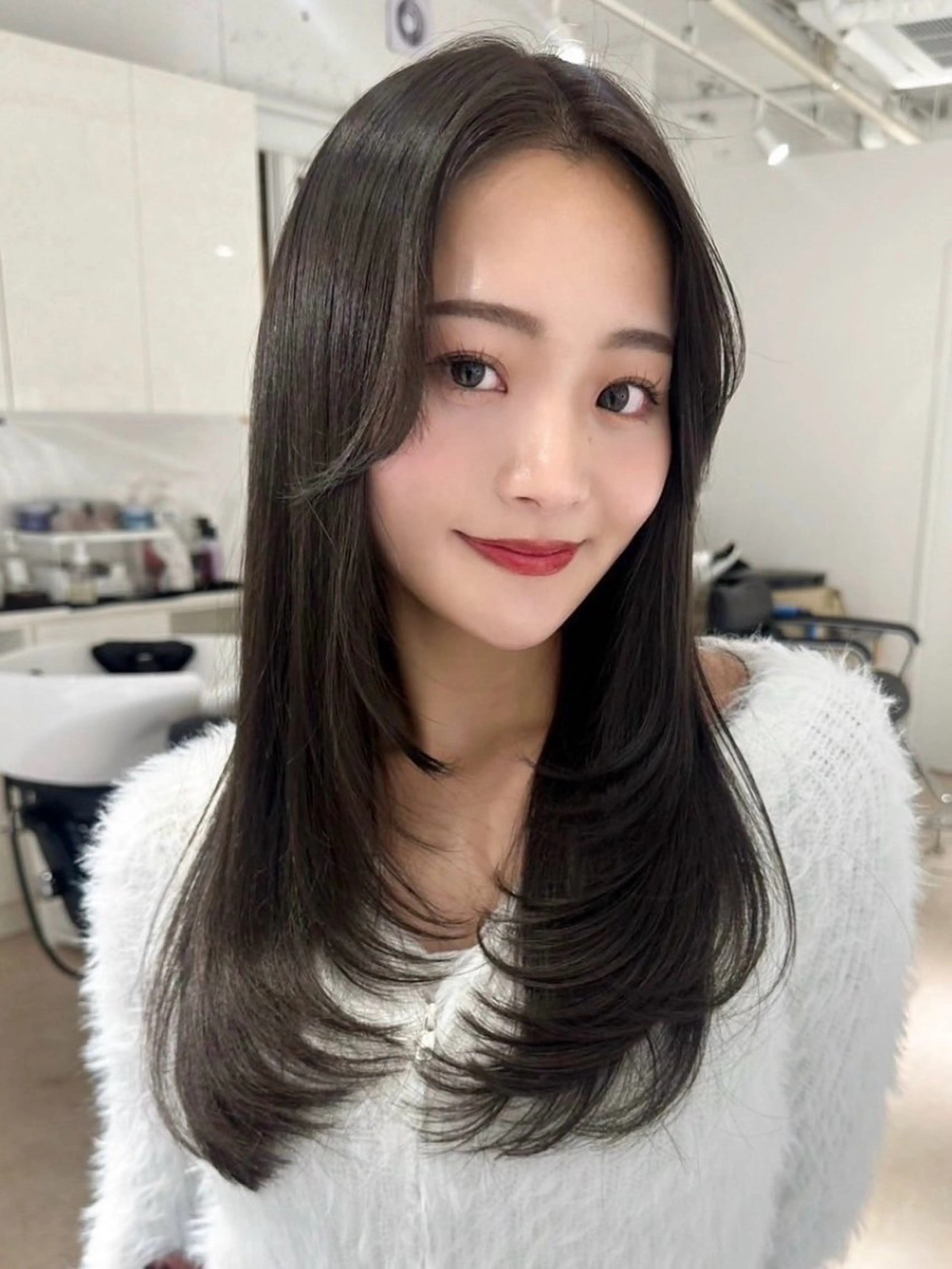 セミロング カラー レイヤー/髪質改善/ ブリーチ/コタケのヘアスタイル