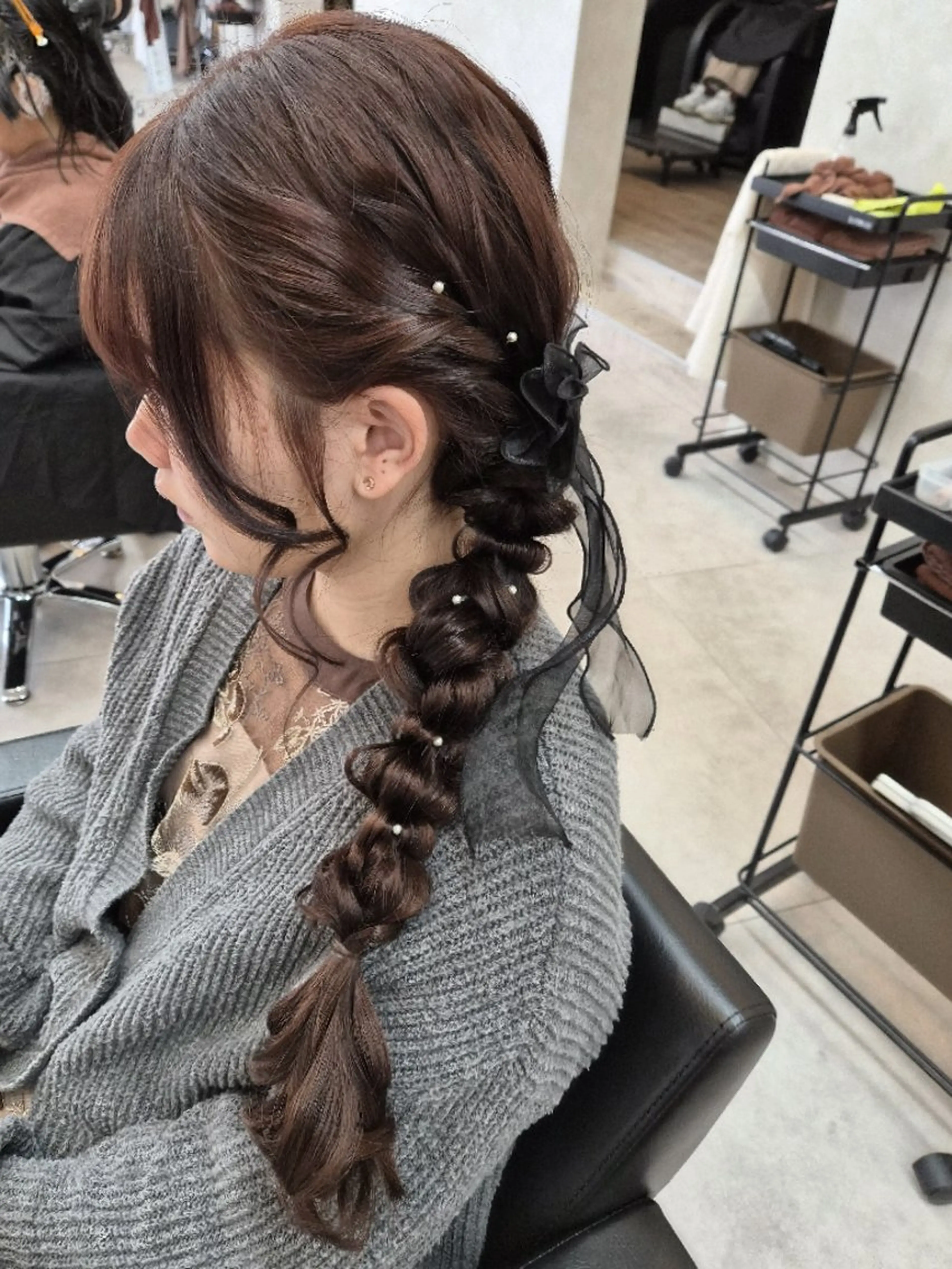 ロング ヘアセット 寺西紗友望/髪質改善 /ストレート/ボブのヘアスタイル