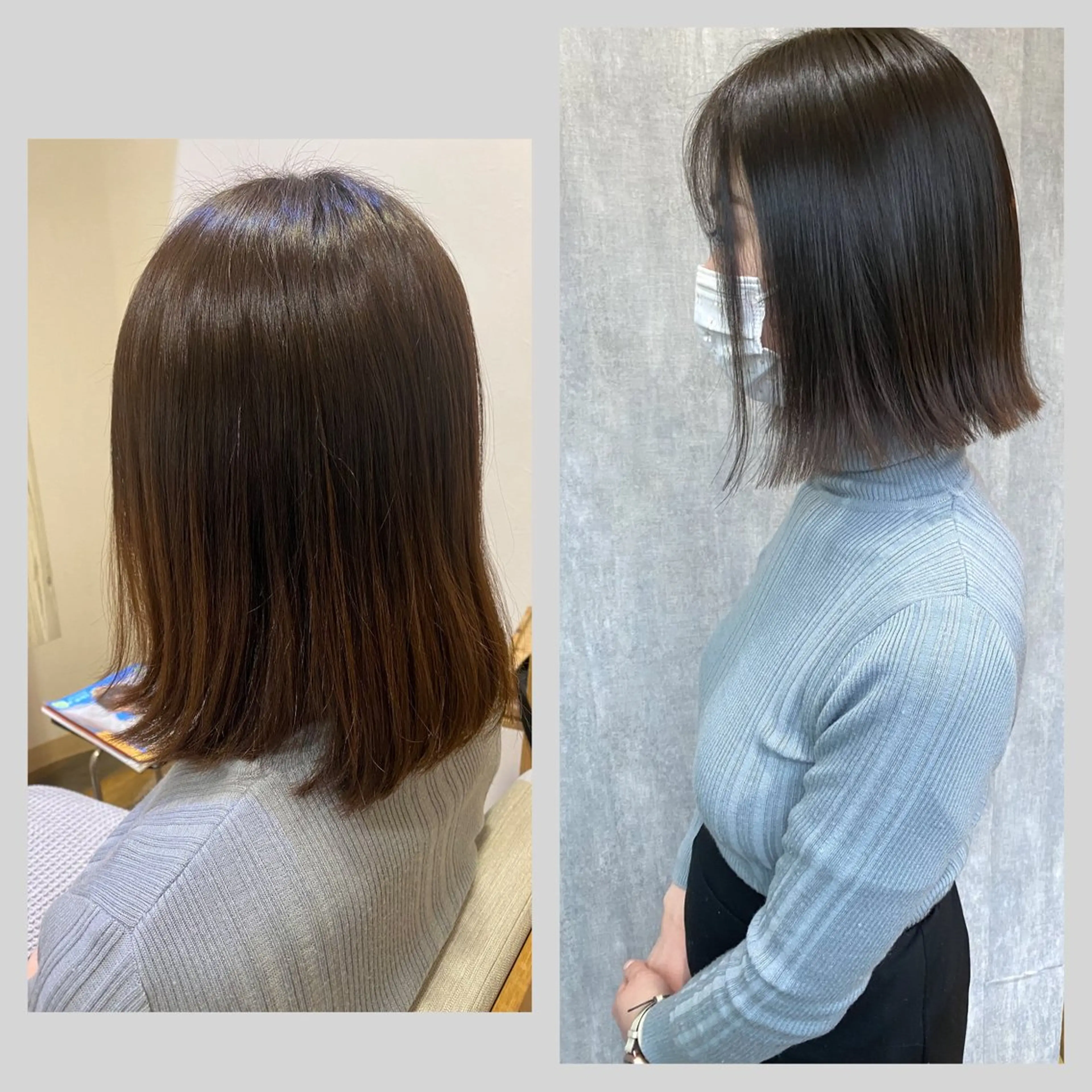 ボブカット＋ワンカラー＋炭酸クレンジング＋シルキートリートメントの写真