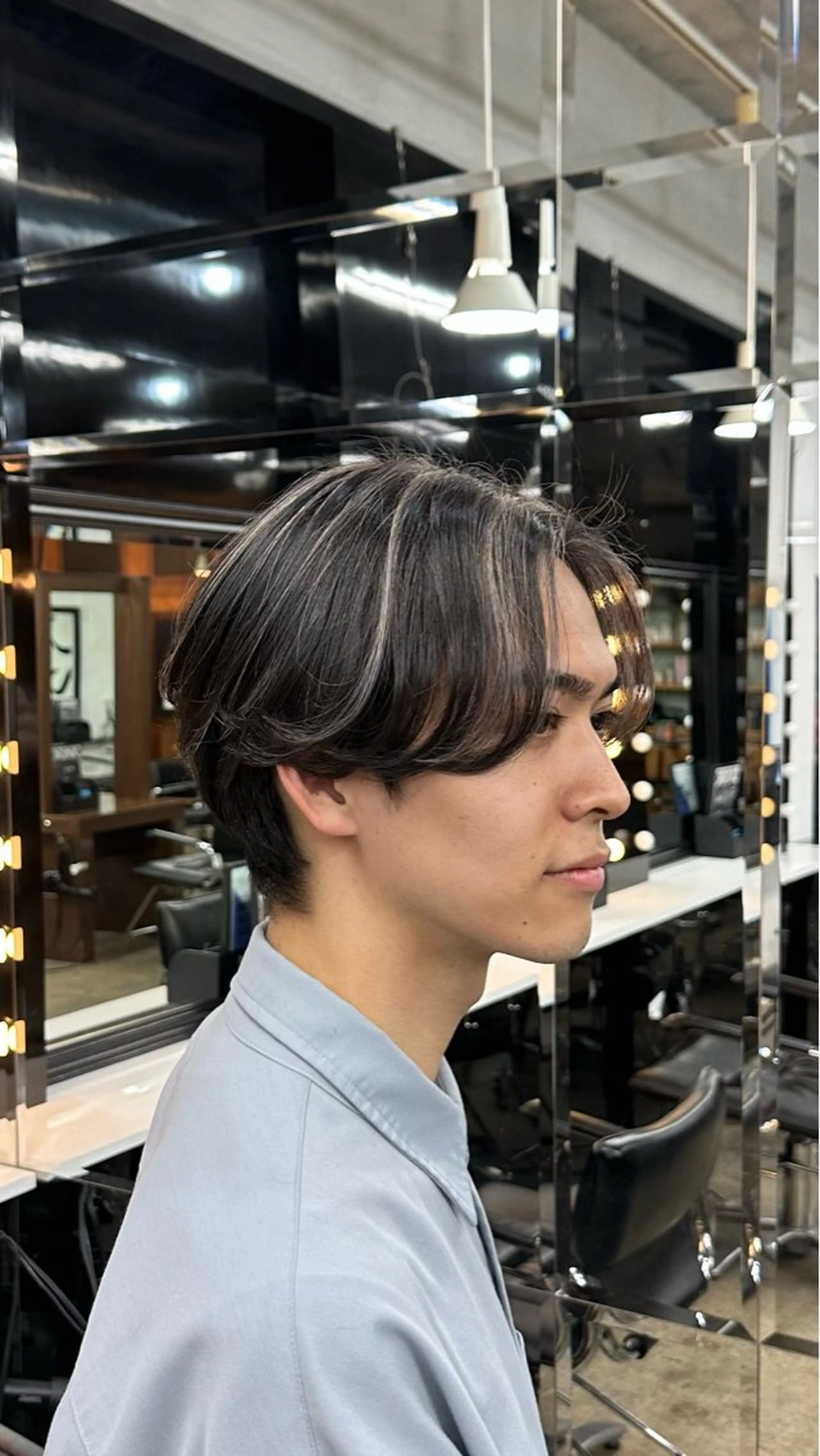 カラー メンズ メンズハイライト ハイライトカラー ヘアカラー 透明感カラー/外苑前 /MIRAI🇰🇷のヘアスタイル