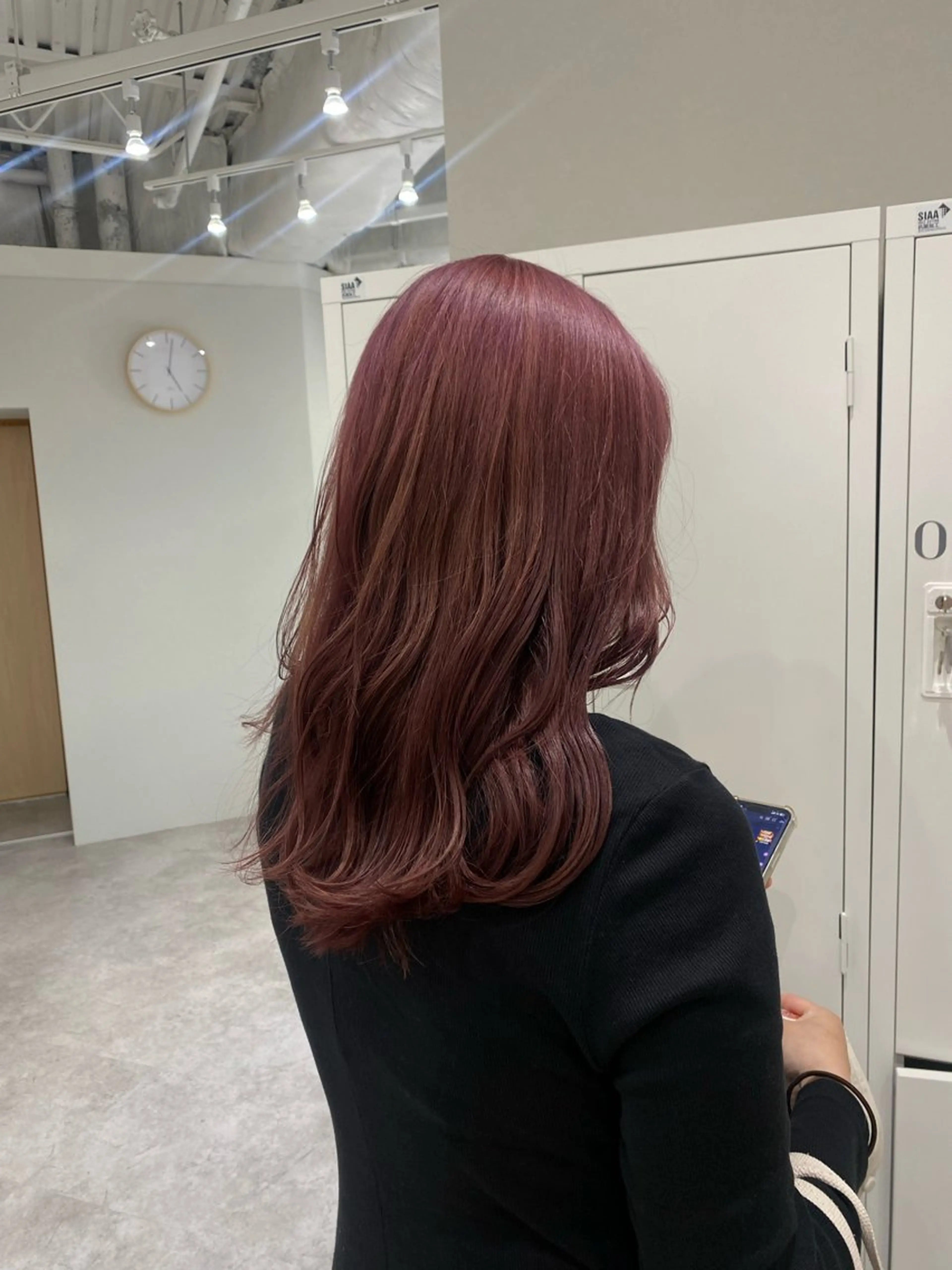 ミディアム カラー ヘアアレンジ レッドカラー ヘアカラー ボブ /ニュアンス/ satomi🧸💖のヘアスタイル