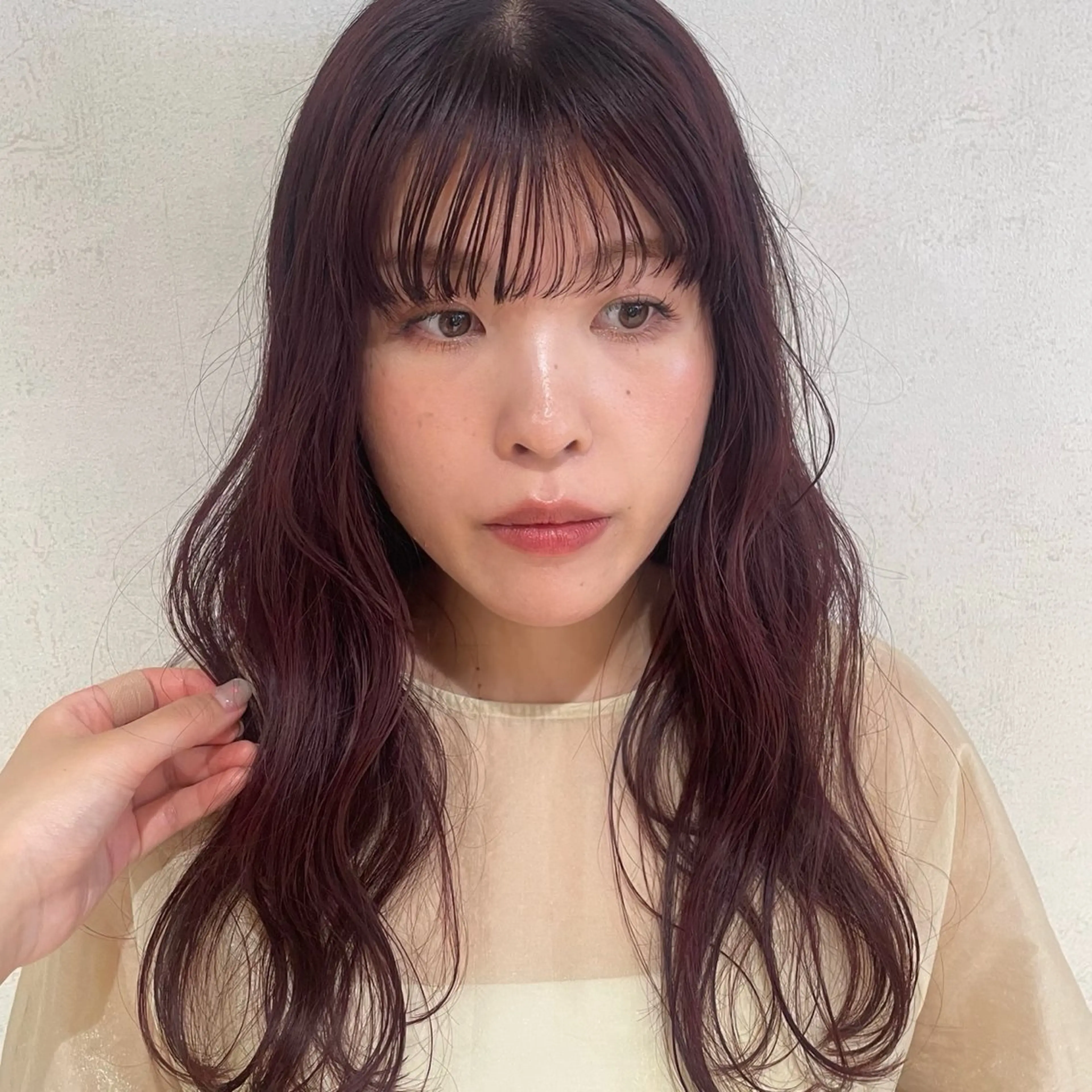 ロング ヘアカラー トリートメント Haruka/暖色/ 艶カラー/藤沢のヘアスタイル