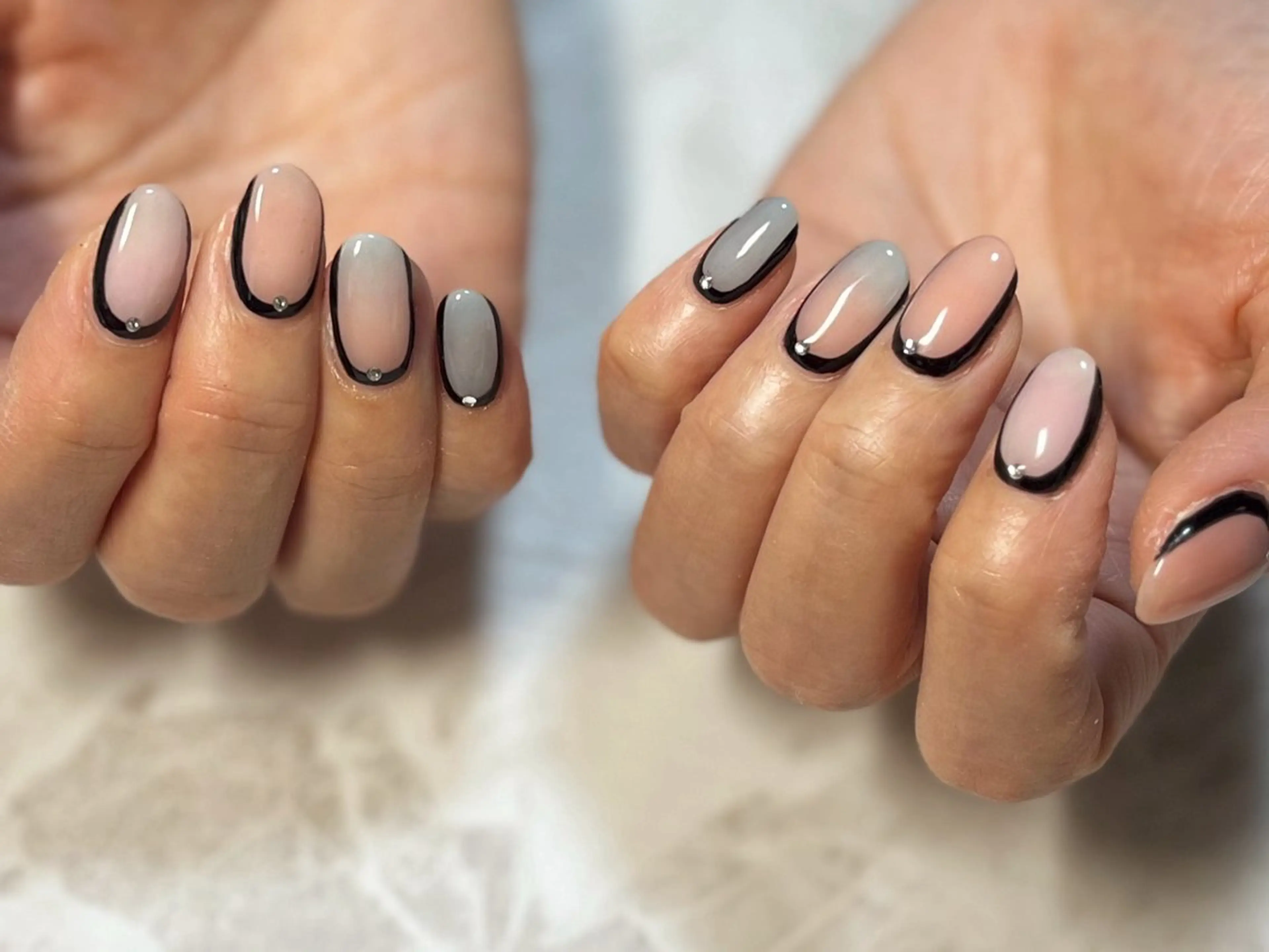 ネイル フットネイル グラデーション ニュアンスネイル シンプルネイル 冬ネイル ネイル フフラ所属・nail fufla ♡yamane♡のネイルデザイン