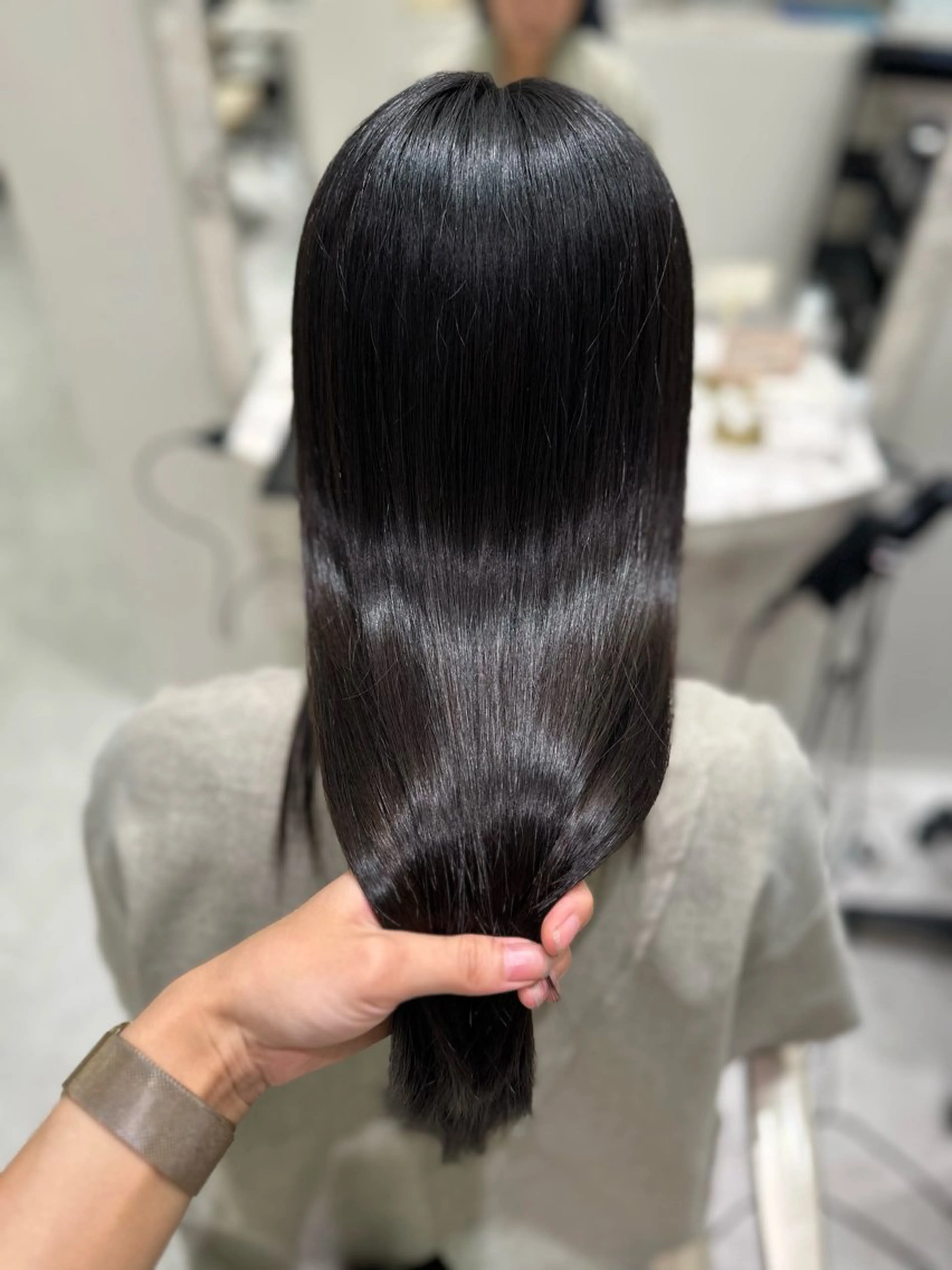 ロング カラー カット ヘアカラー トリートメント 韓国レイヤー✨ yasuko銀座のヘアスタイル