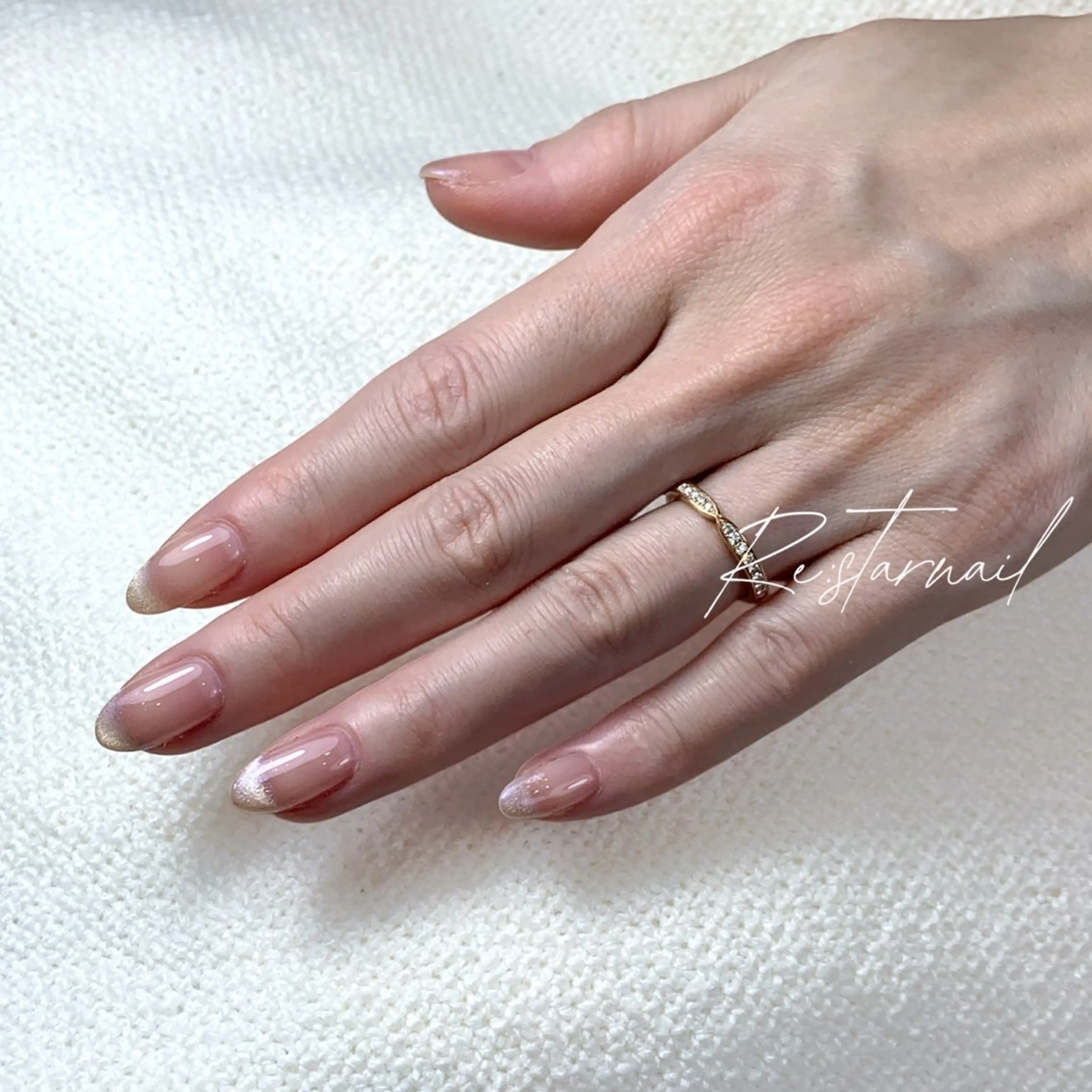 ネイル フレンチネイル ハンドネイル Re:star nail薬院/今泉のネイルデザイン