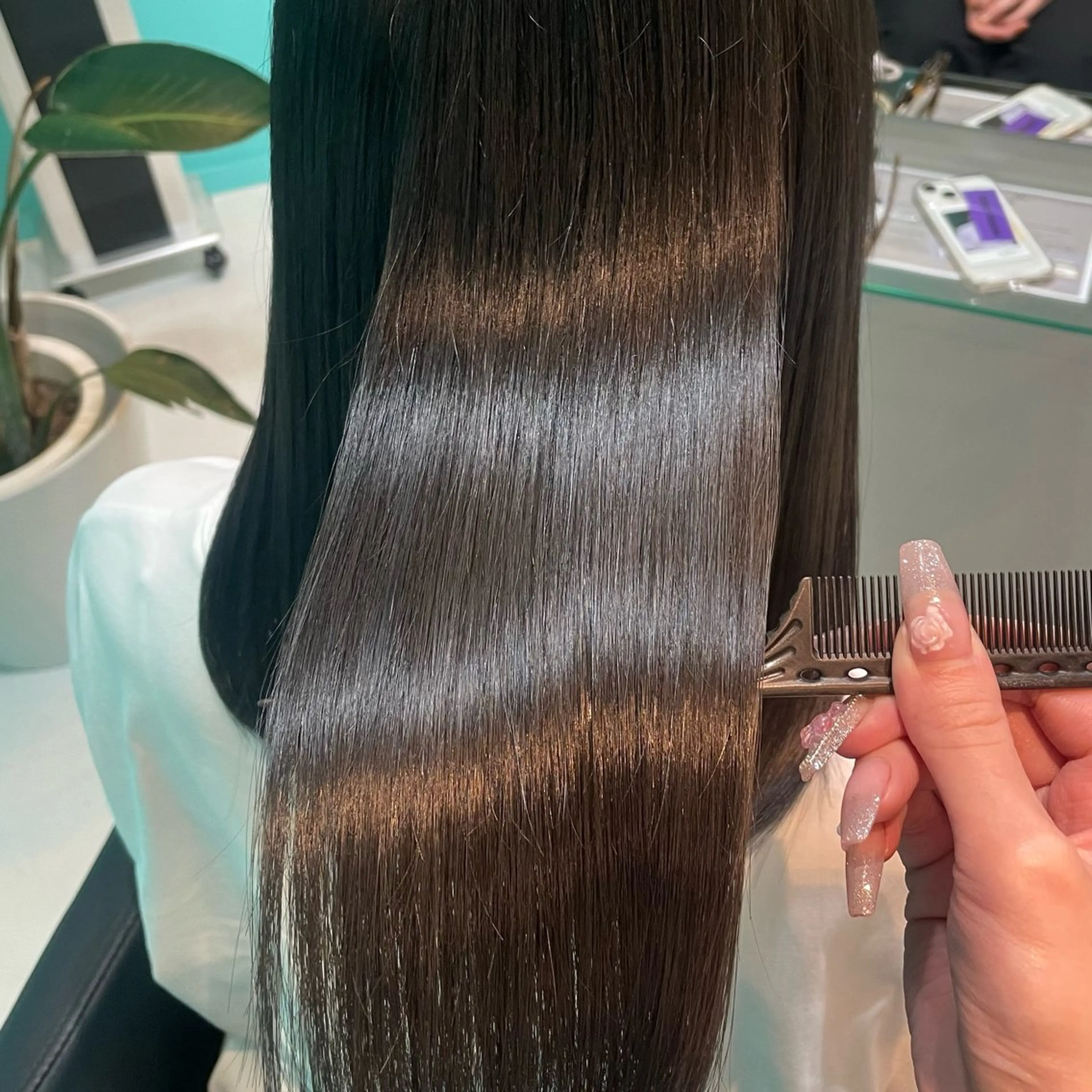 ミディアム カラー 髪質改善 トリートメント デザインカラー/ ボブ/Natsukiのヘアスタイル