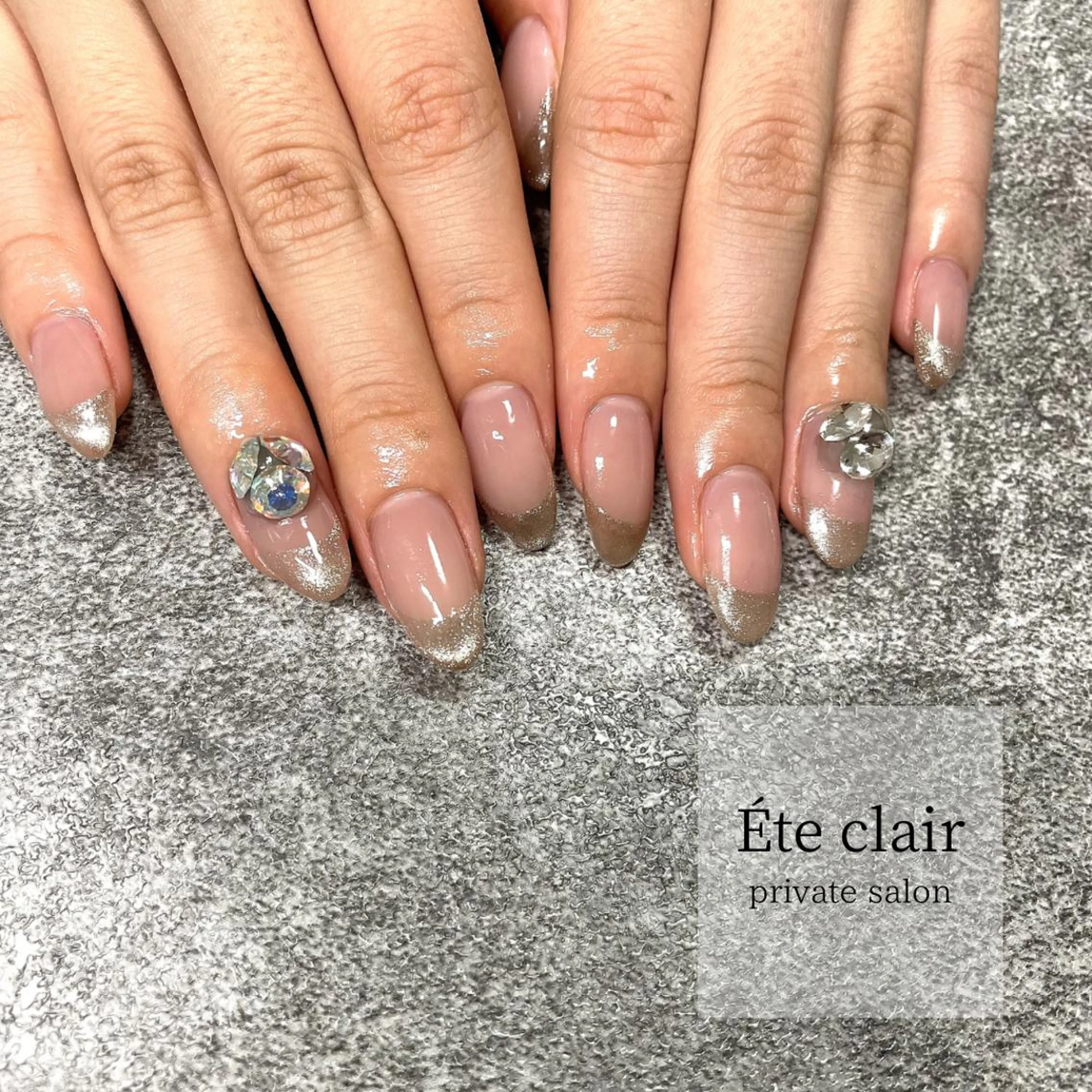 ネイル フットネイル ジェルネイル マグネットネイル ニュアンスネイル パラジェル Ète clair エテクレールのネイルデザイン