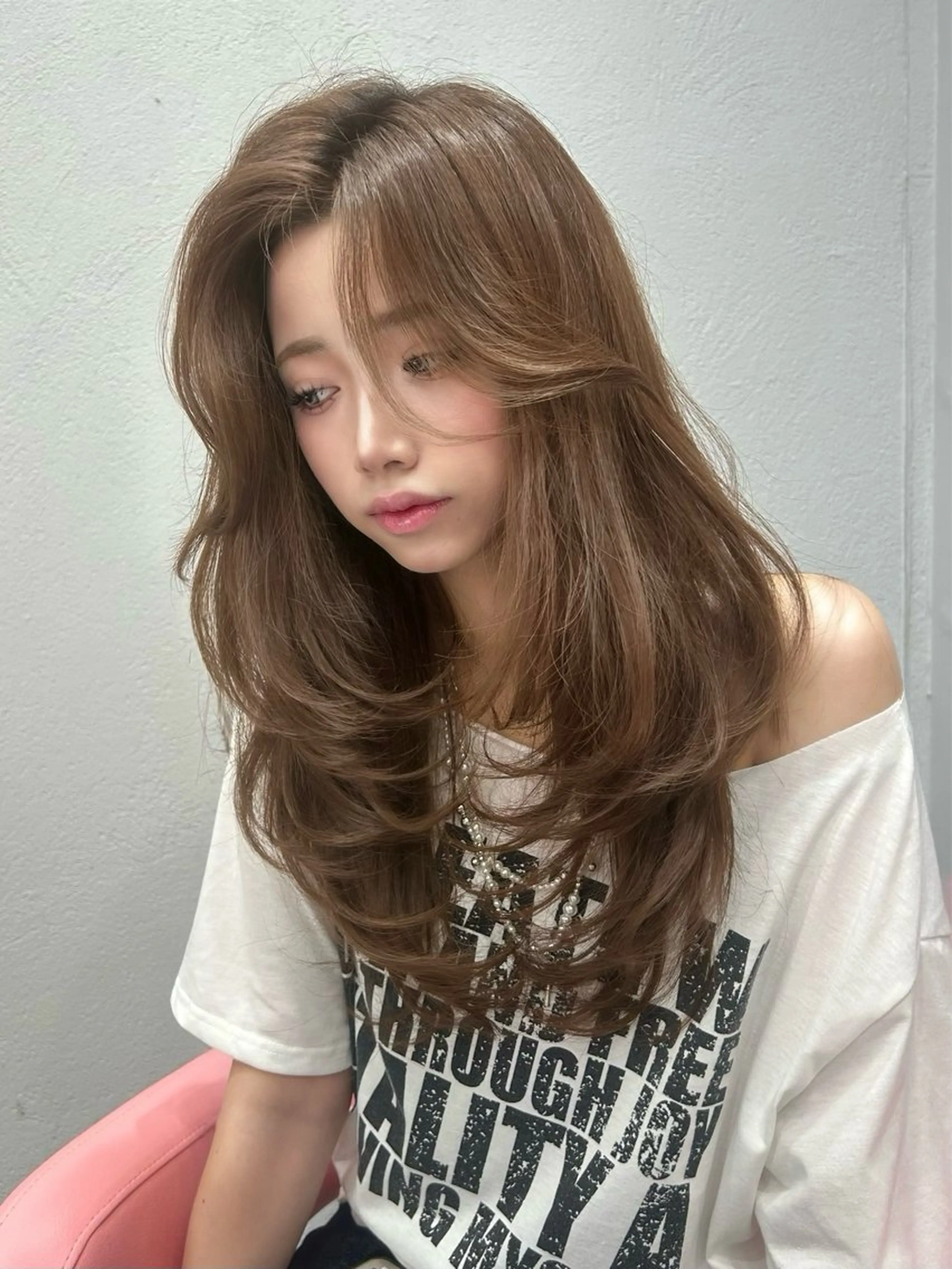 ロング 韓国風ヘア 原宿／ワンホンヘア SAAYA🖤のヘアスタイル