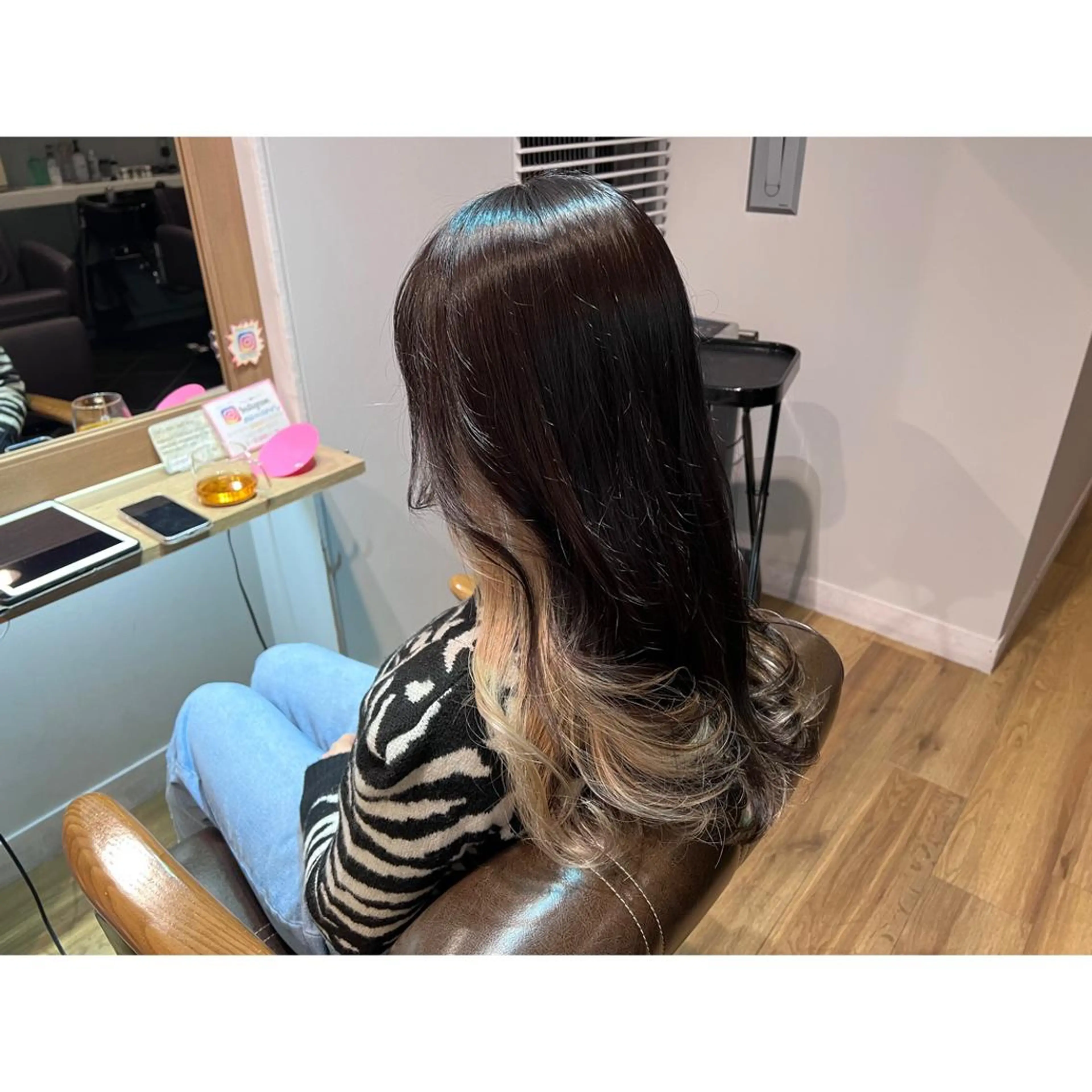 ロング カラー ヘアカラー トリートメント ツキダテ ユイのヘアスタイル