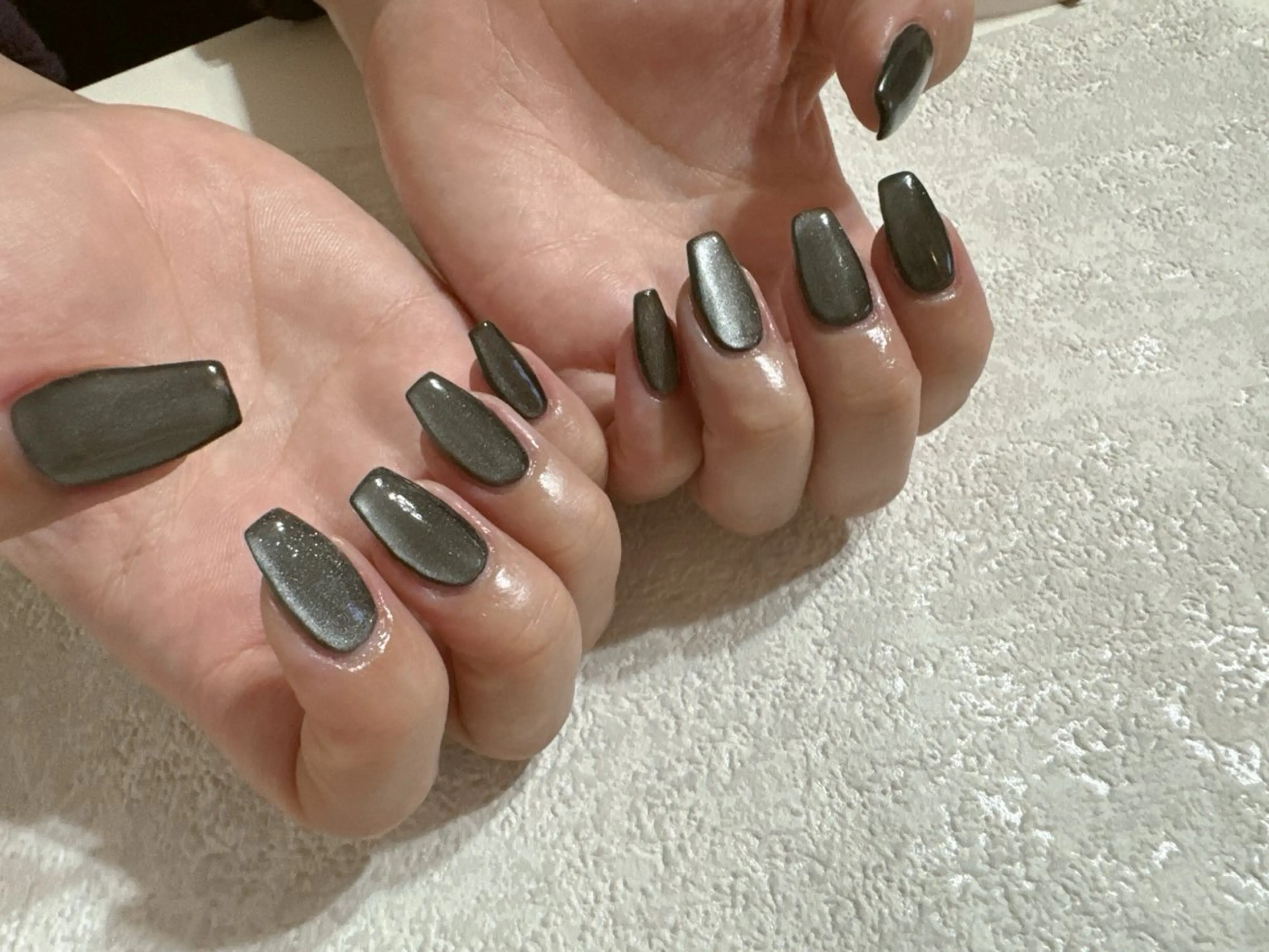 ネイル オーロラネイル フットネイル フレンチネイル ジェルネイル キラキラネイル kikinail 溝の口のネイルデザイン