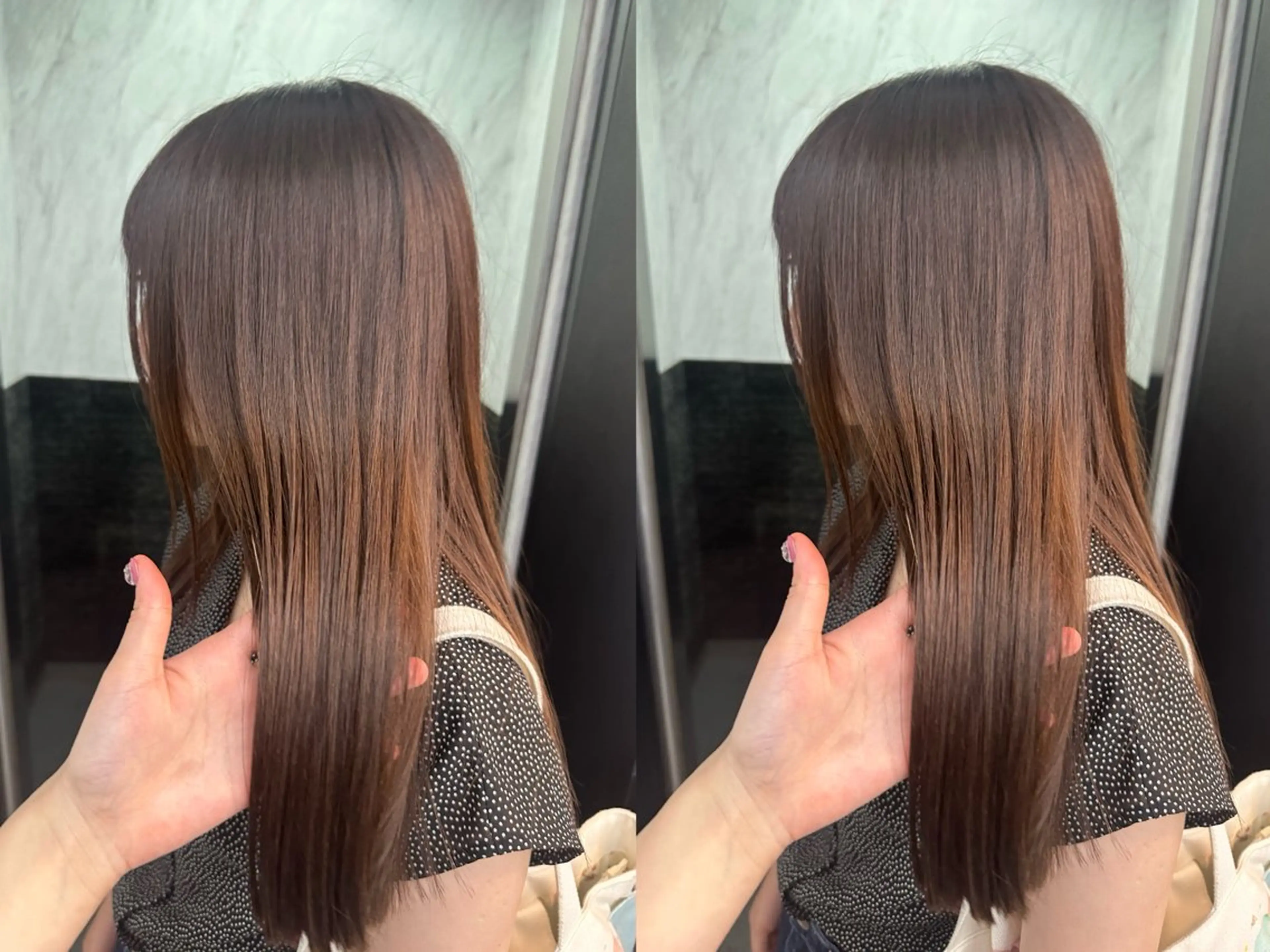 カラー MOE レイヤー/新宿三丁目のヘアスタイル