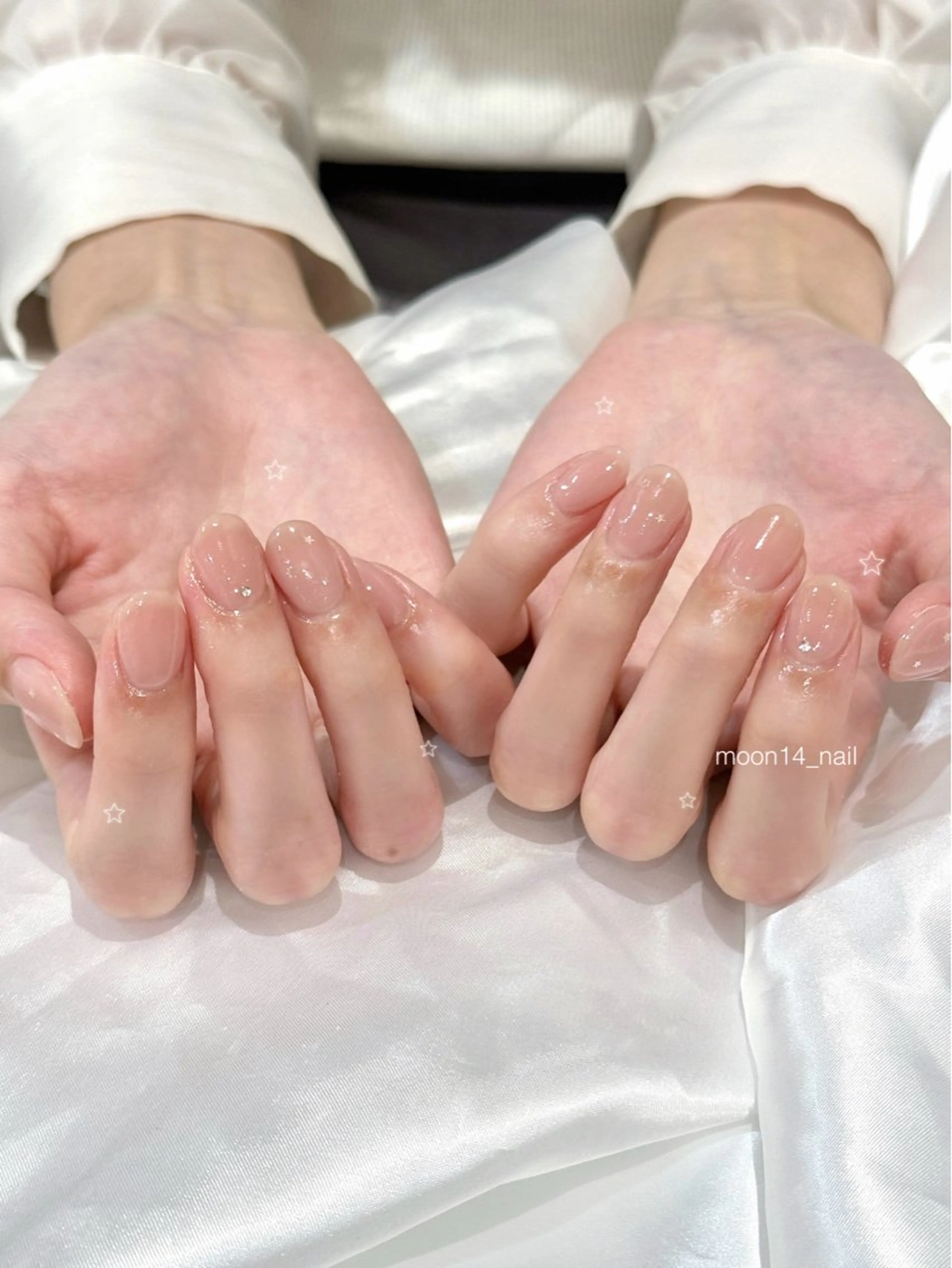 ネイル ジェルネイル オフィスネイル パラジェル ピンク シンプルネイル natsuki 💫のネイルデザイン