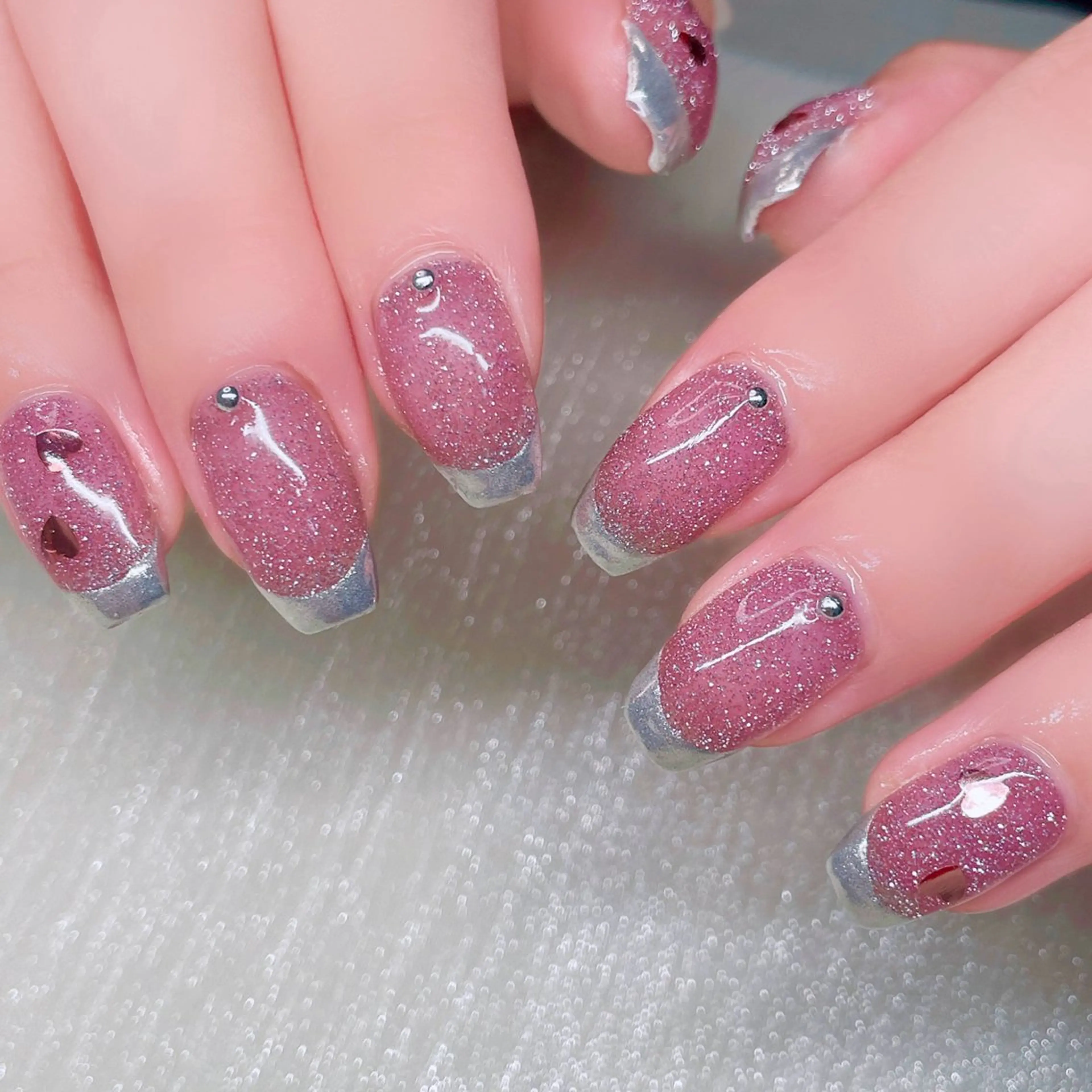 ネイル ストーンネイル ハンドネイル Nailist suzuのネイルデザイン