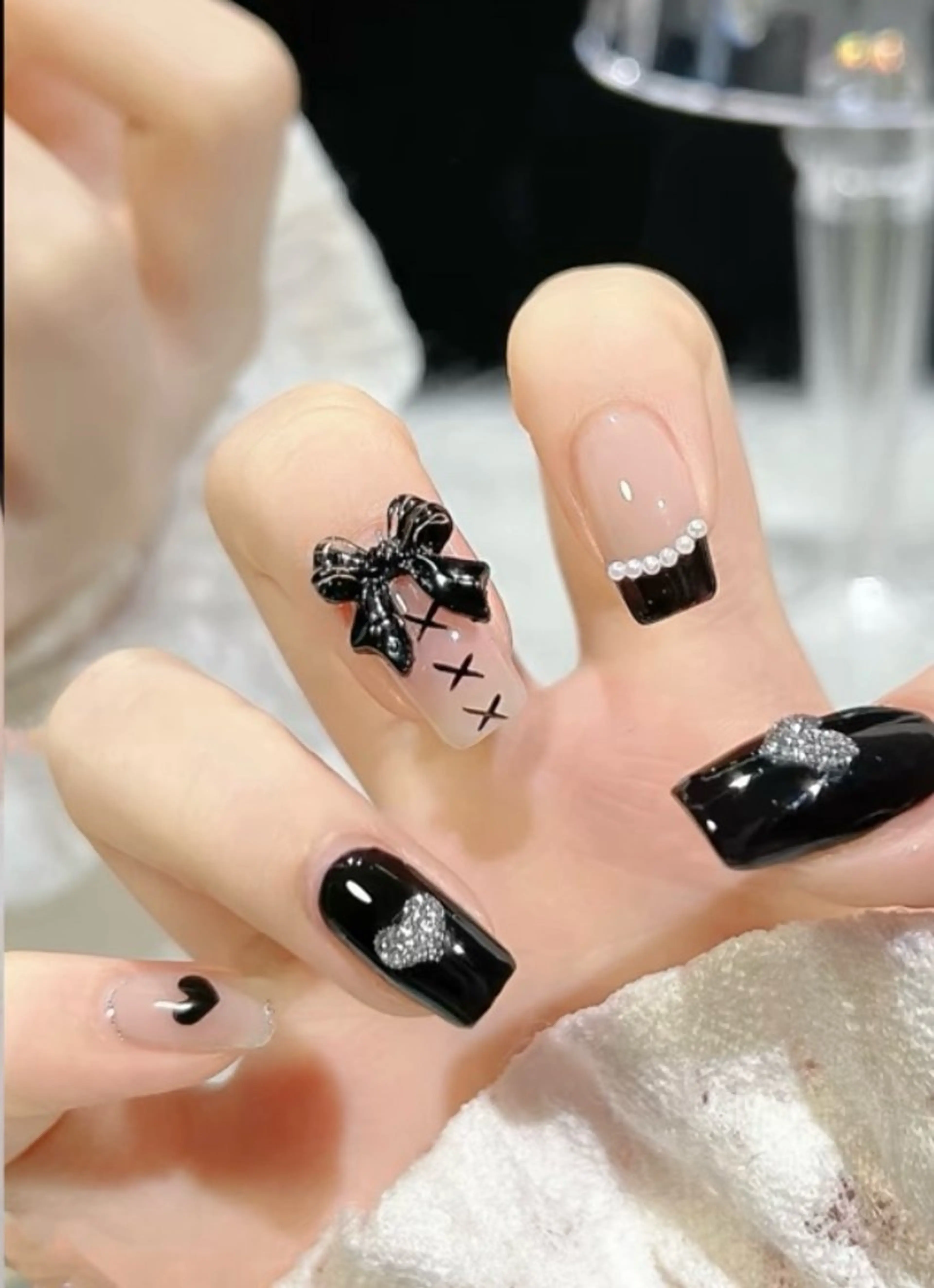 ネイル チークネイル 長さ出し フレンチネイル ガーリー 韓国ネイル sun nail池袋 モデル募集のネイルデザイン