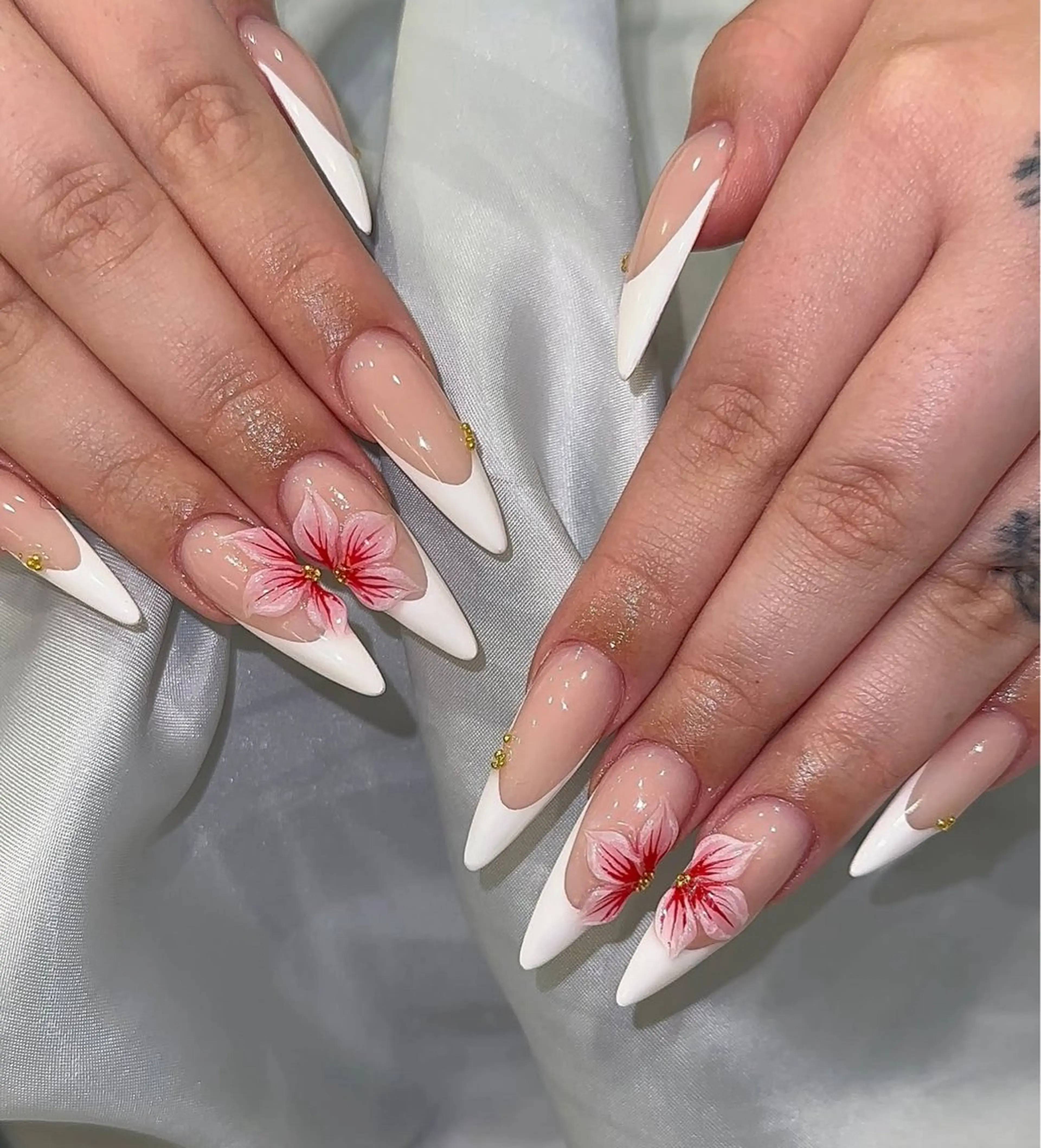 ネイル アートネイル フレンチネイル ジェルネイル 韓国ネイル マグネットネイル Lenie Nail Salonのネイルデザイン