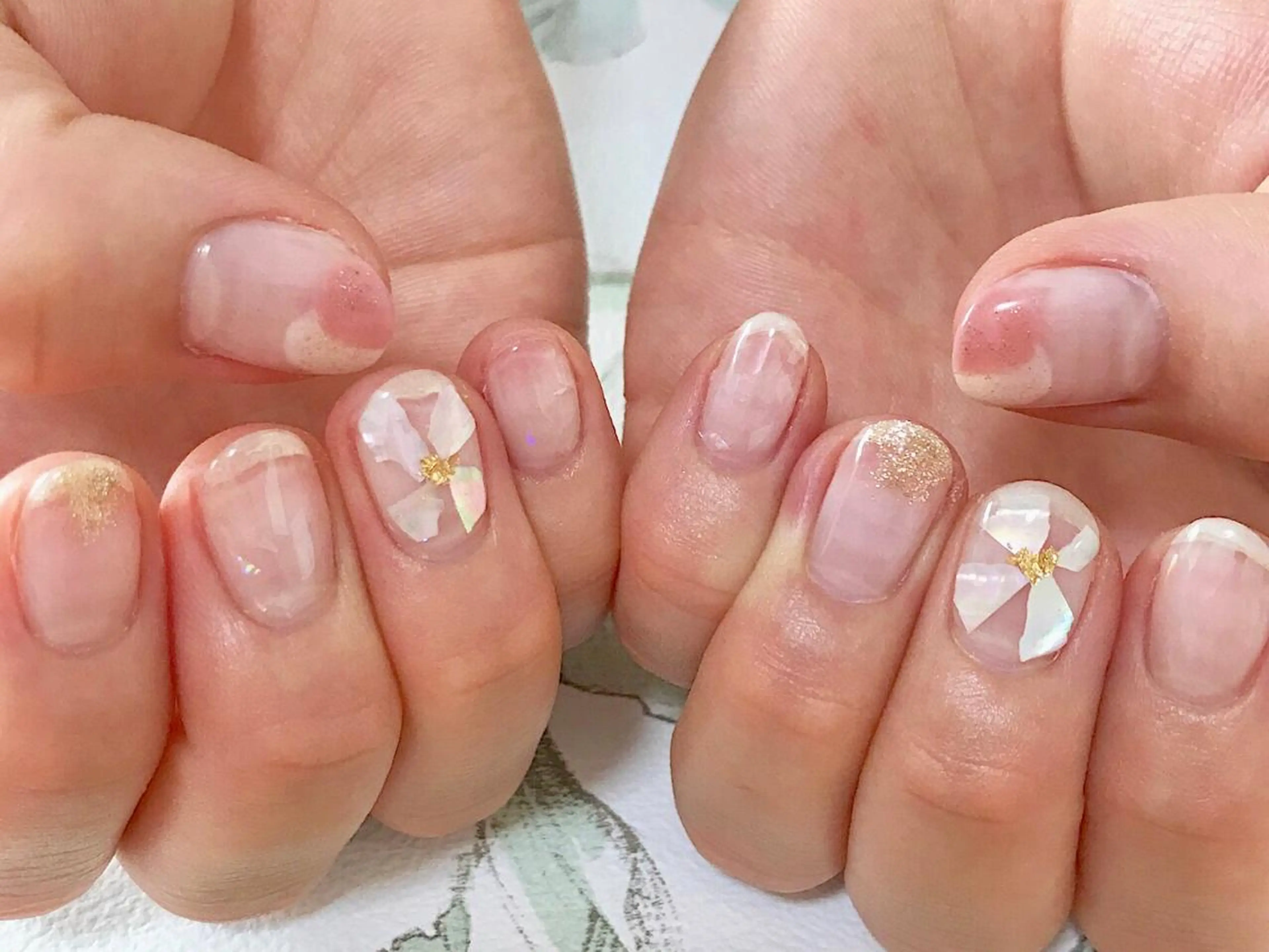 ネイル クリアネイル 春ネイル nailsalon MONICAのネイルデザイン