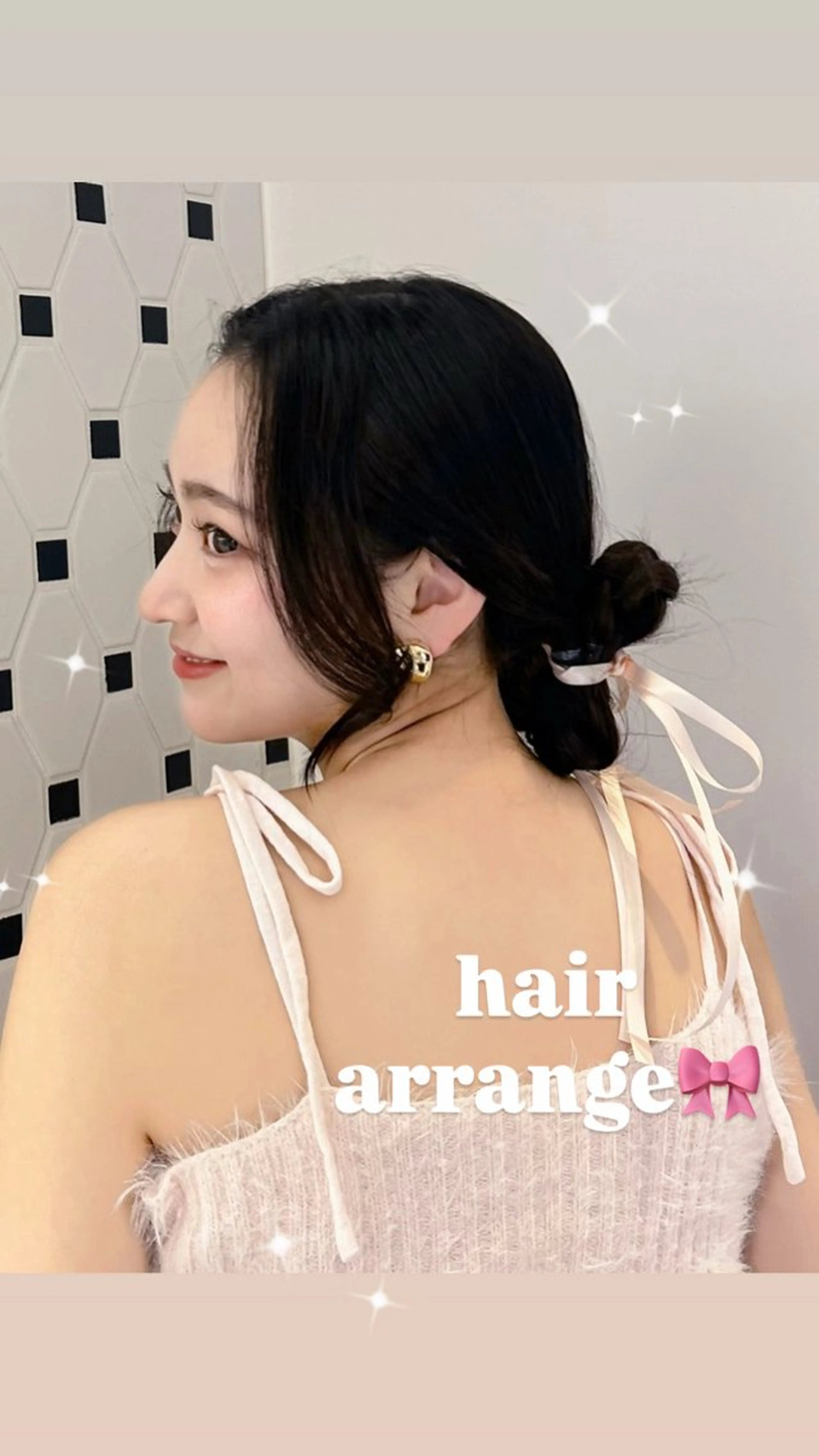 ヘアアレンジ ヘアセット 顔周り/透明感/銀座 🩵rinoのヘアスタイル