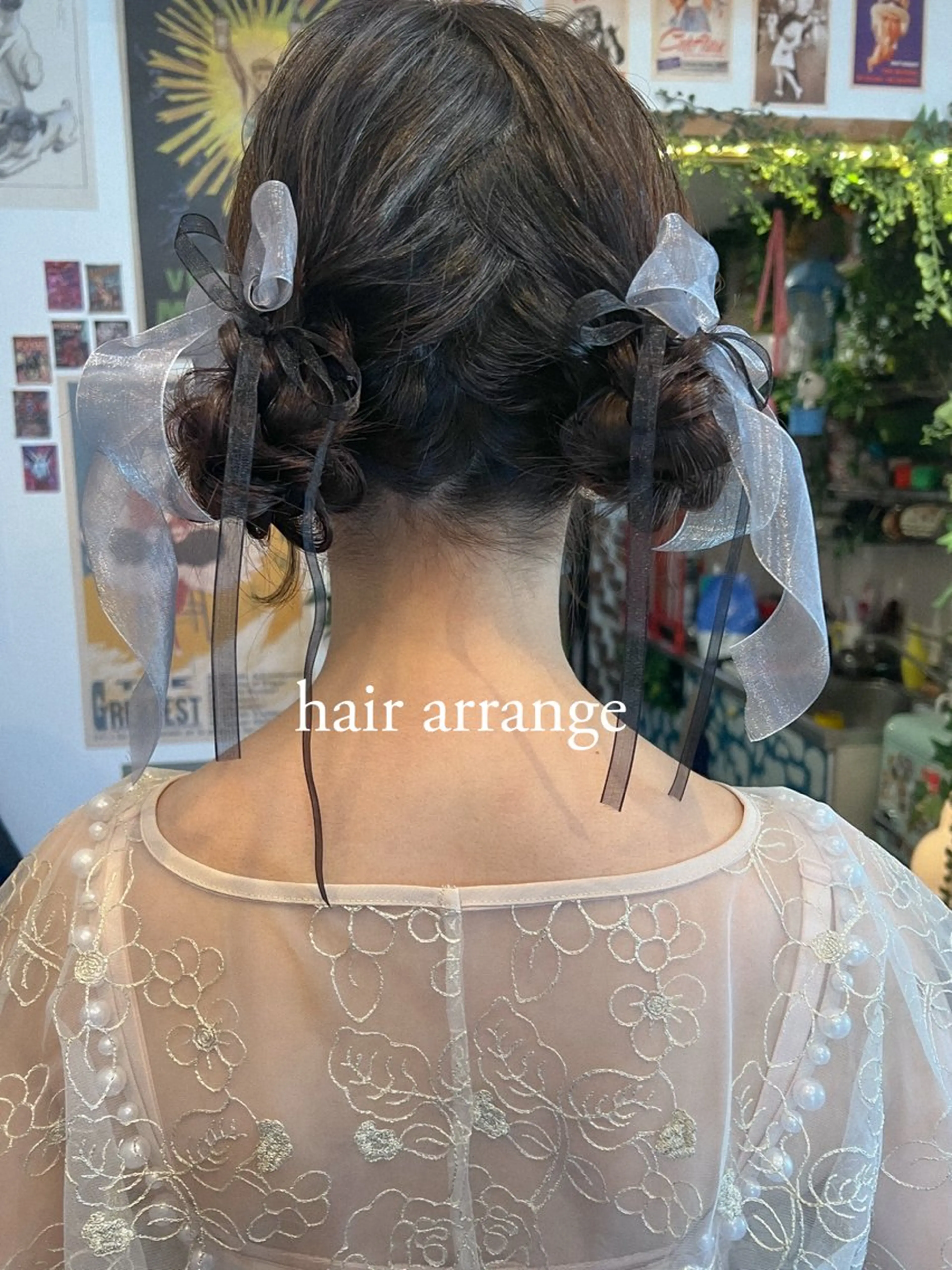 セミロング ヘアアレンジ ヘアセット カラーパティシエ facce🌼ikoのヘアスタイル