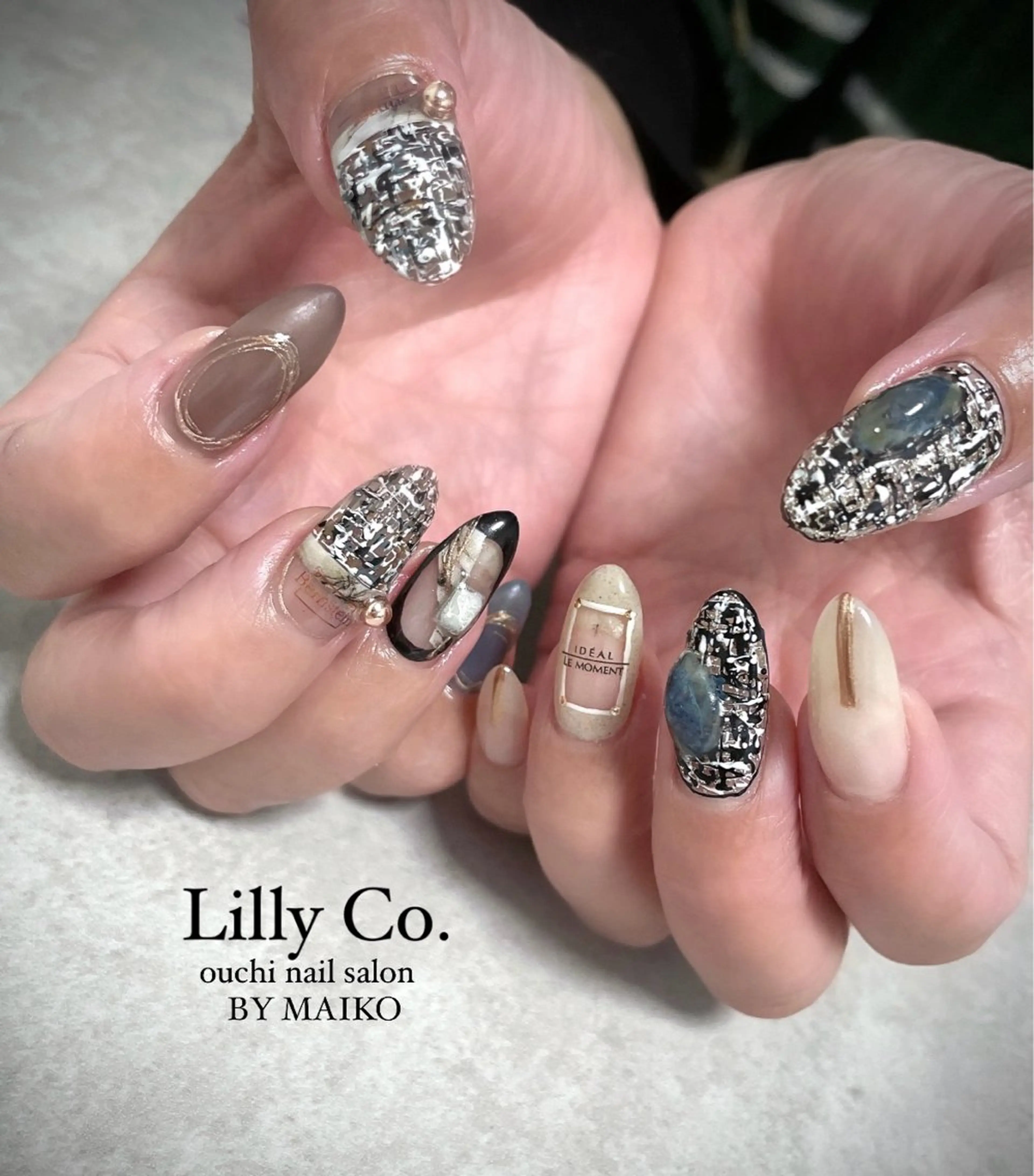 ネイル おそろいネイル ハンドネイル ハンドケア Lilly Co.のネイルデザイン