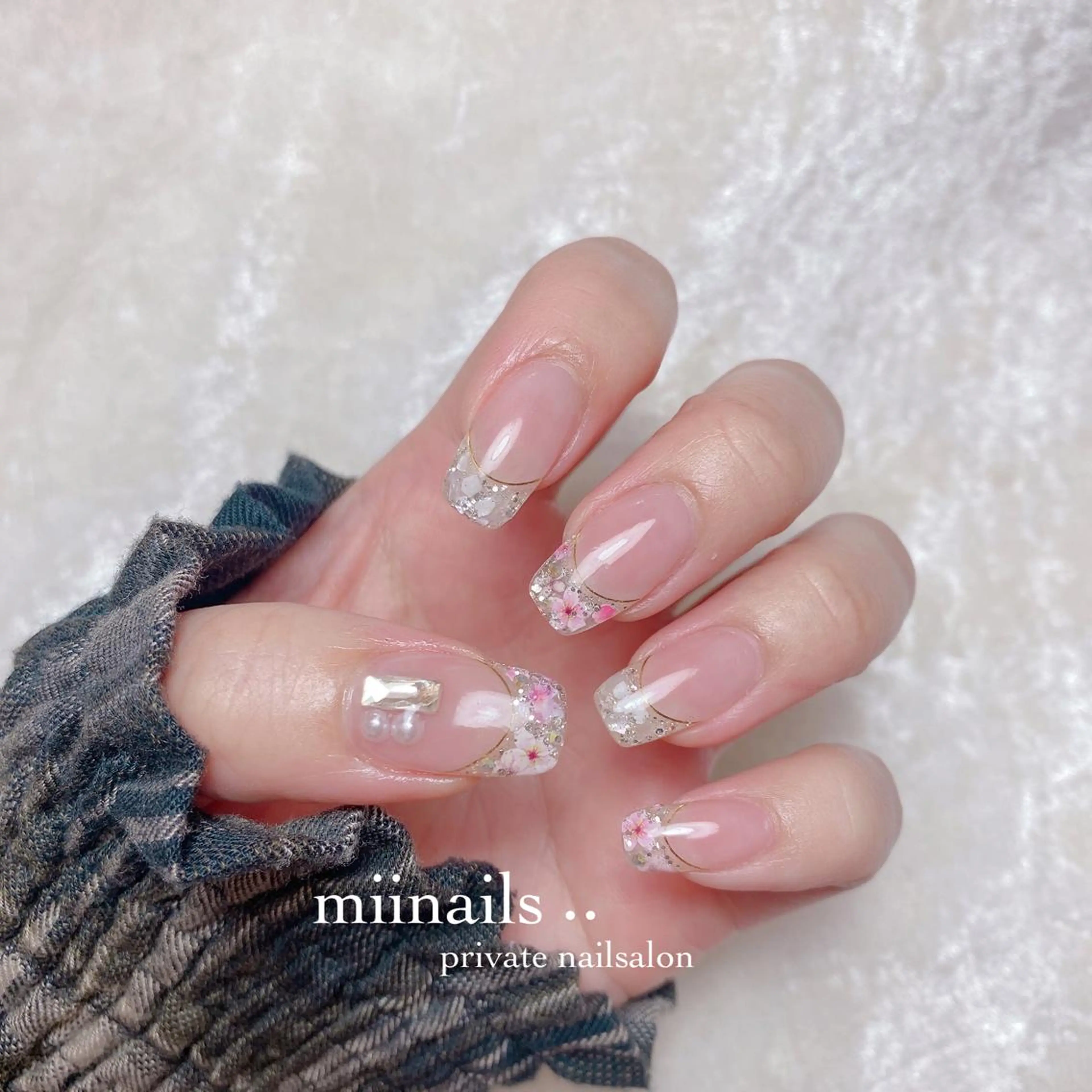 ネイル 韓国ネイル ワンホンネイル ハンドネイル nailsalon miinailsのネイルデザイン